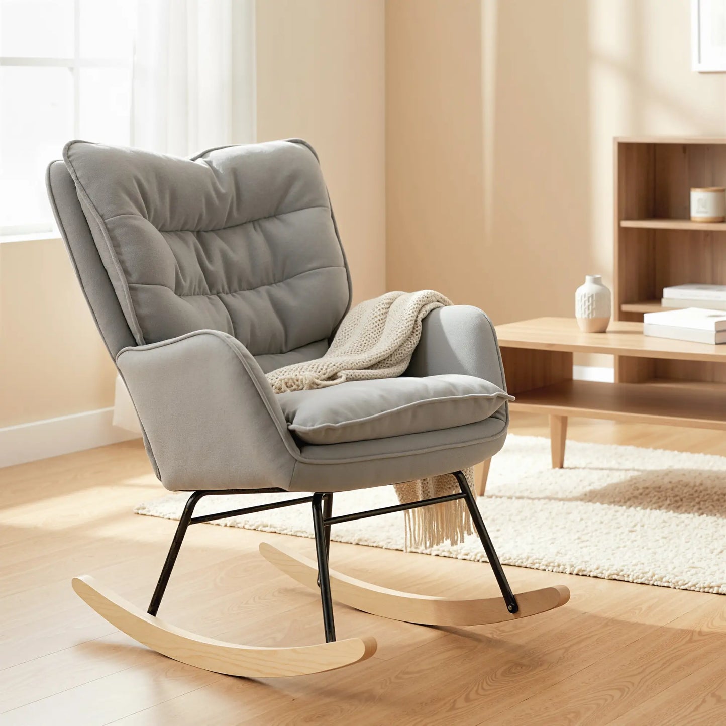 SILLA MECEDORA NUBA RELAX · BALANCÍN DE MADERA DE HAYA · IDEAL LACTANCIA image 9