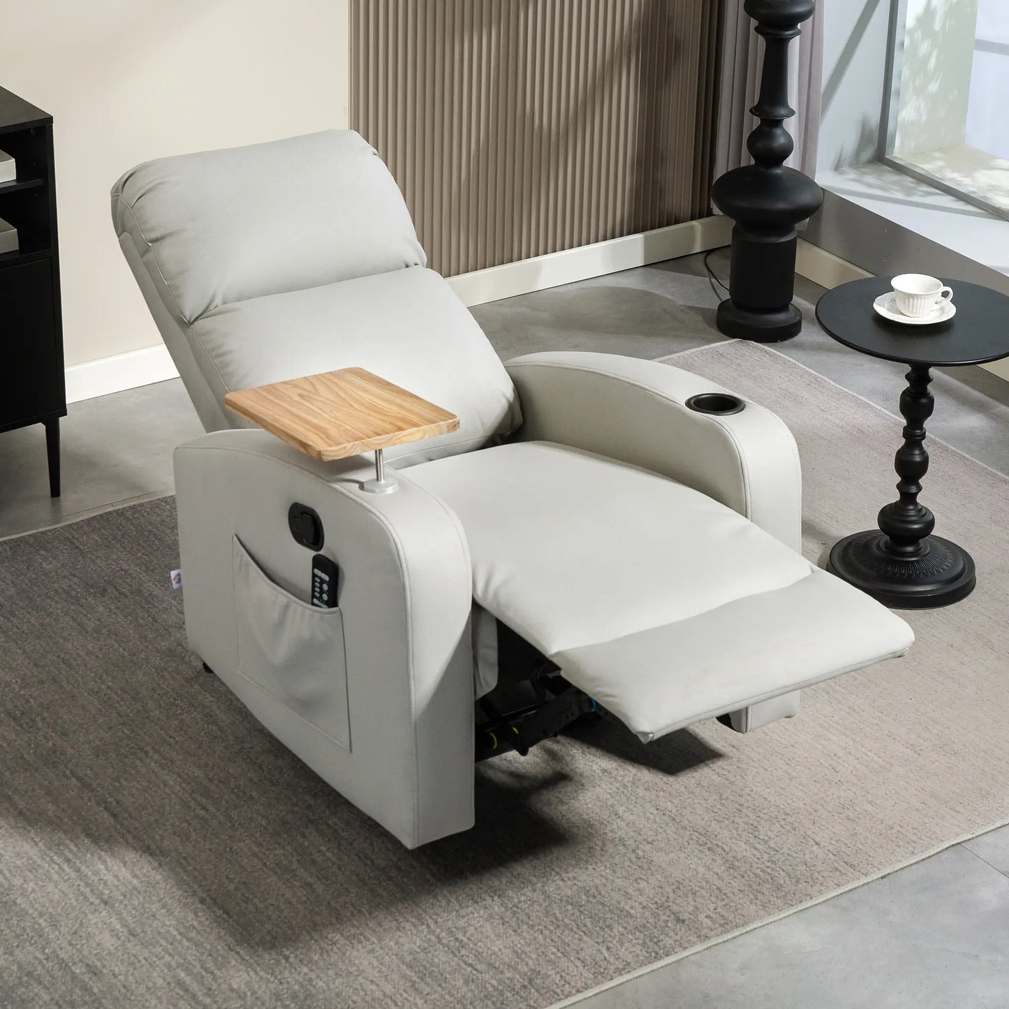 💆‍♂️ Sillón de Masaje MODELO RELAXZEN – Reclinación 145° con Bandeja Giratoria image 8