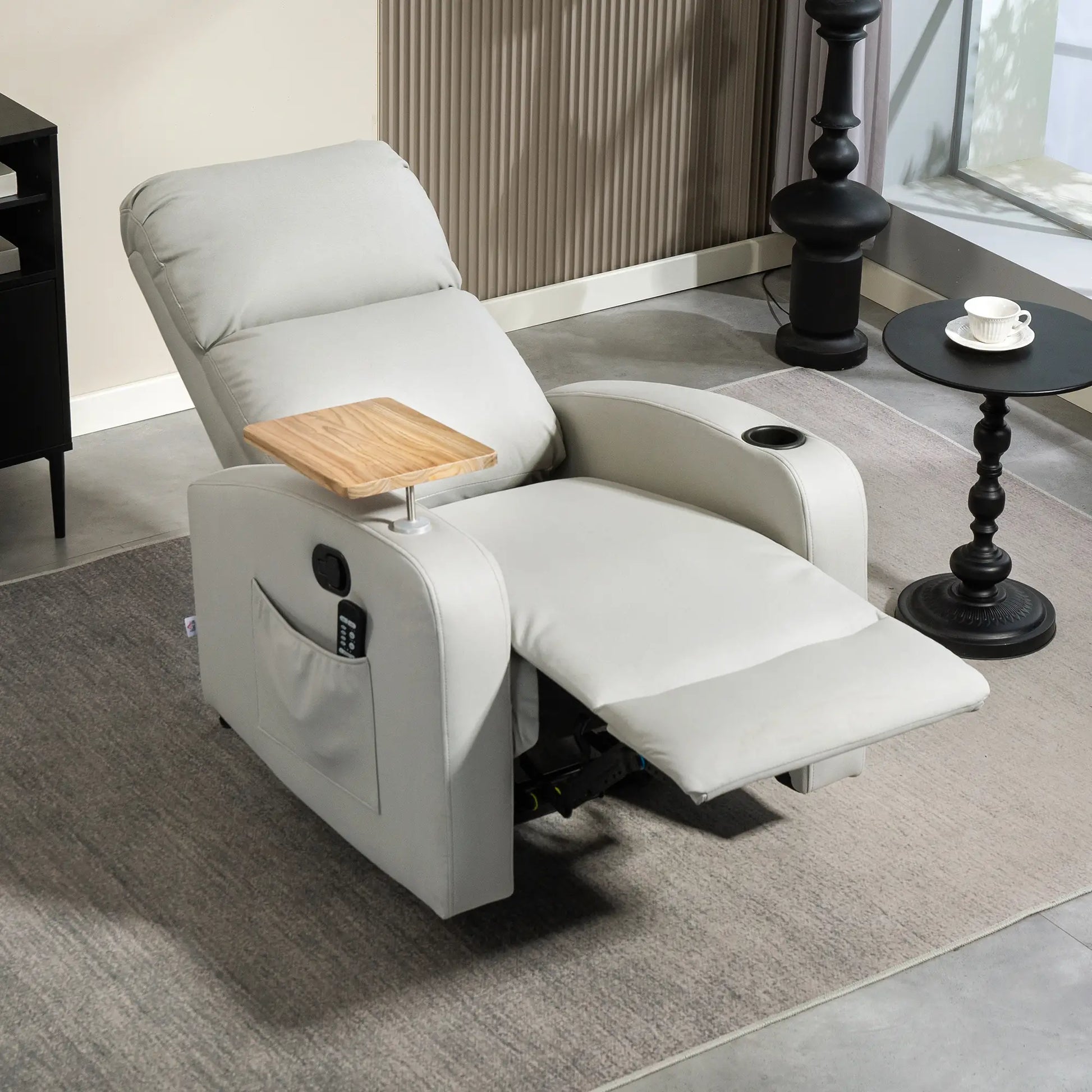 💆‍♂️ Sillón de Masaje MODELO RELAXZEN – Reclinación 145° con Bandeja Giratoria image 8