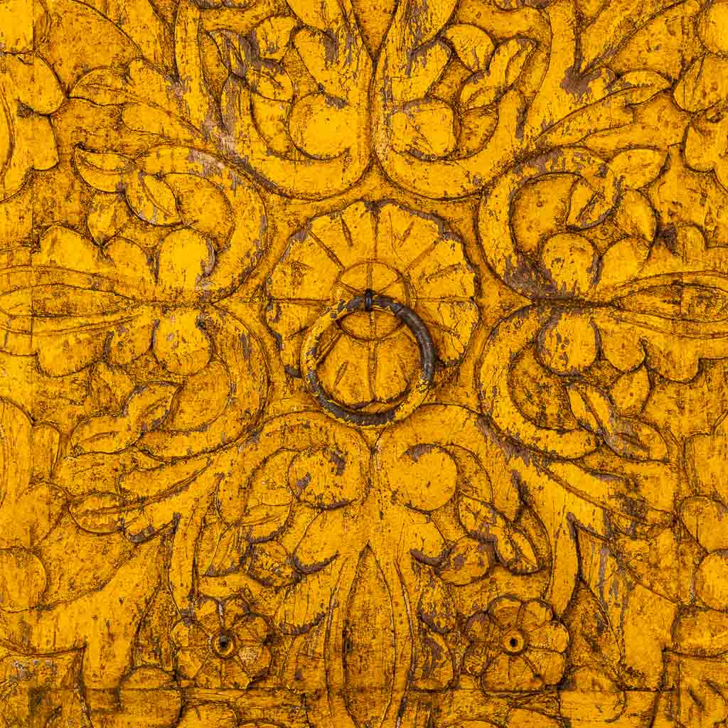 ARMARIO DALIAN YELLOW ARTESANAL DE MADERA MACIZA 2 CAJONES Y 4 PUERTAS image 6