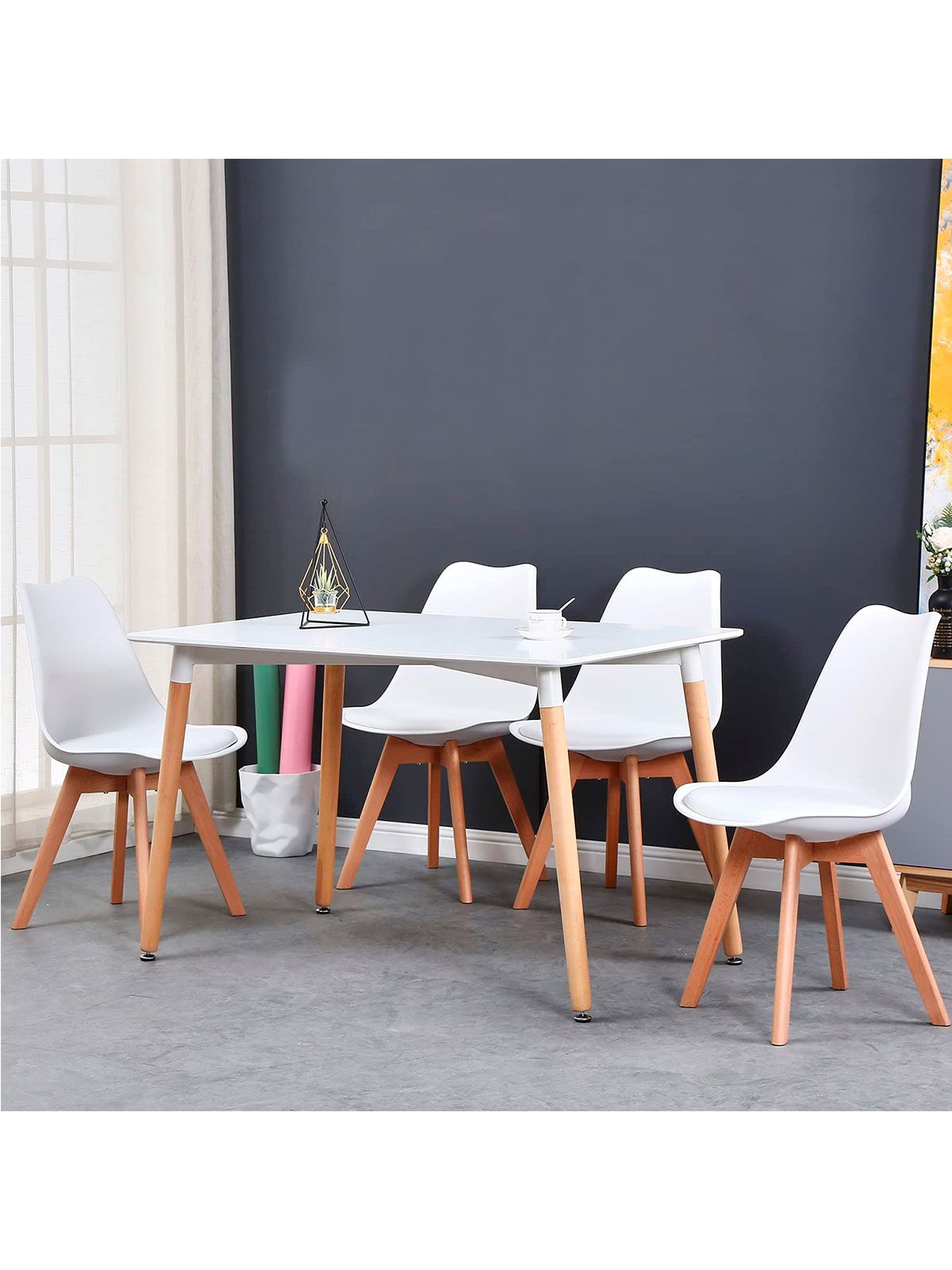 Silla Fina estilo nórdico patas de madera image 5