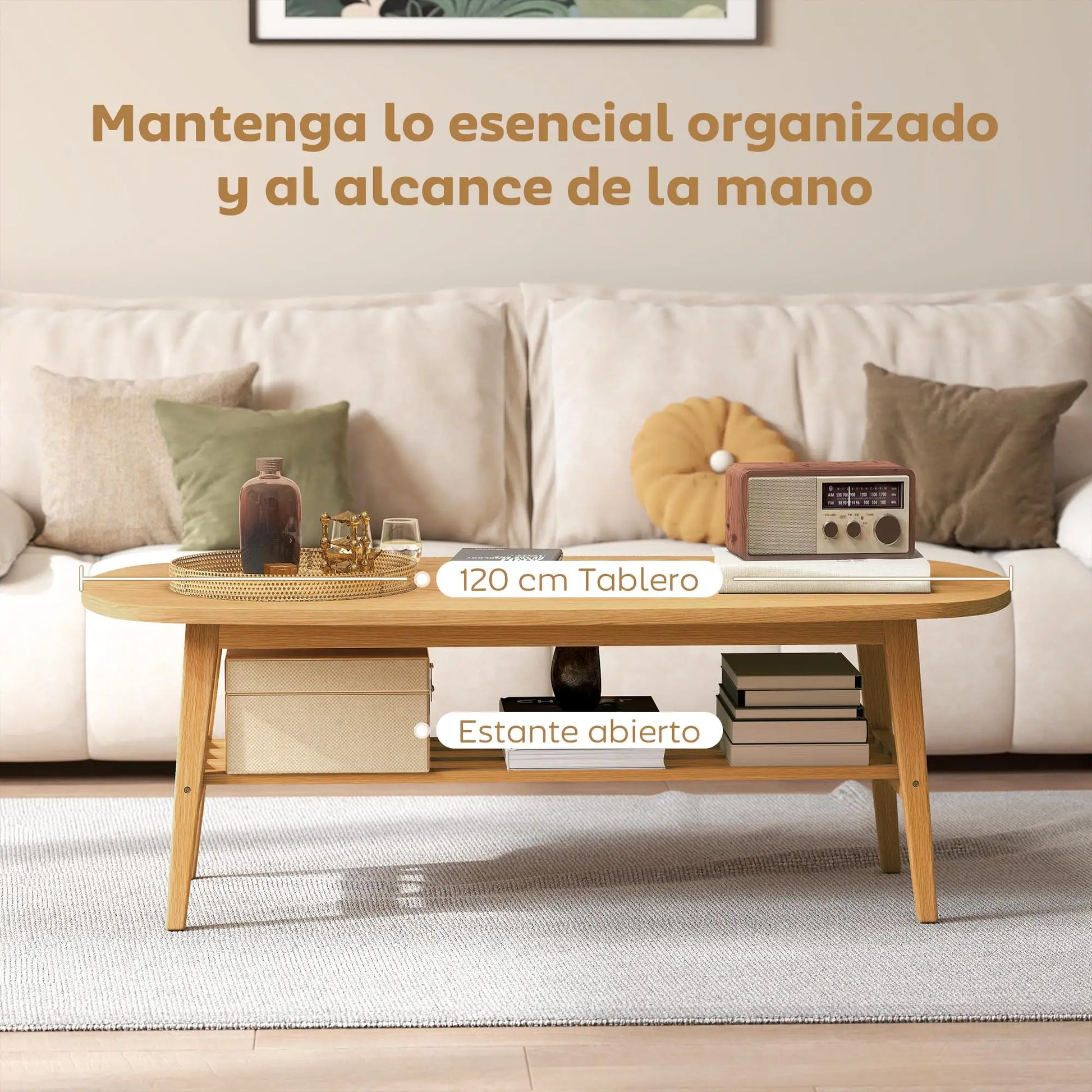 MESA DE CENTRO MODERNA OVALADA NORDIC OPEN image 4