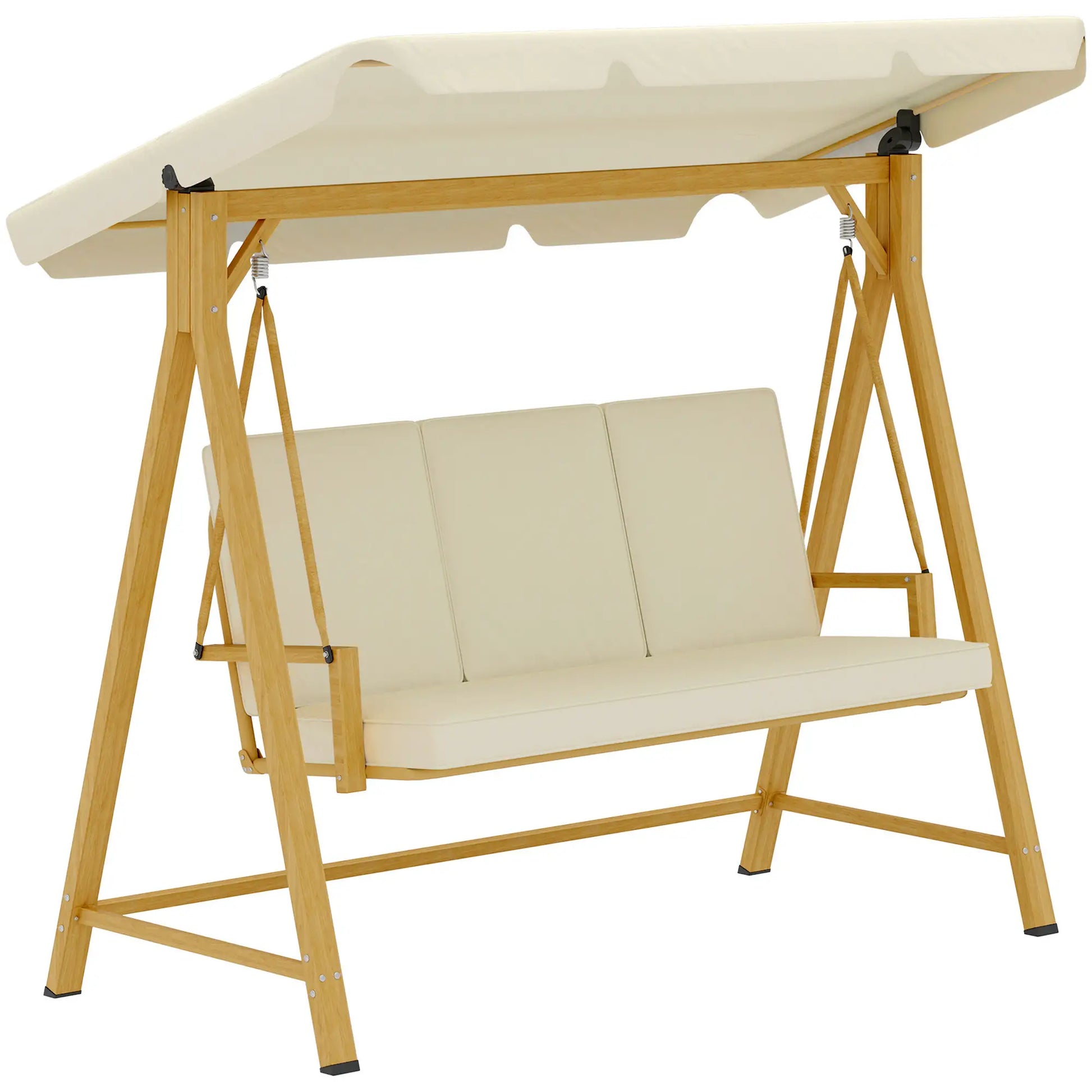 COLUMPIO DE JARDÍN 3 PLAZAS CON TOLDO AJUSTABLE MODELO ARENA image 2