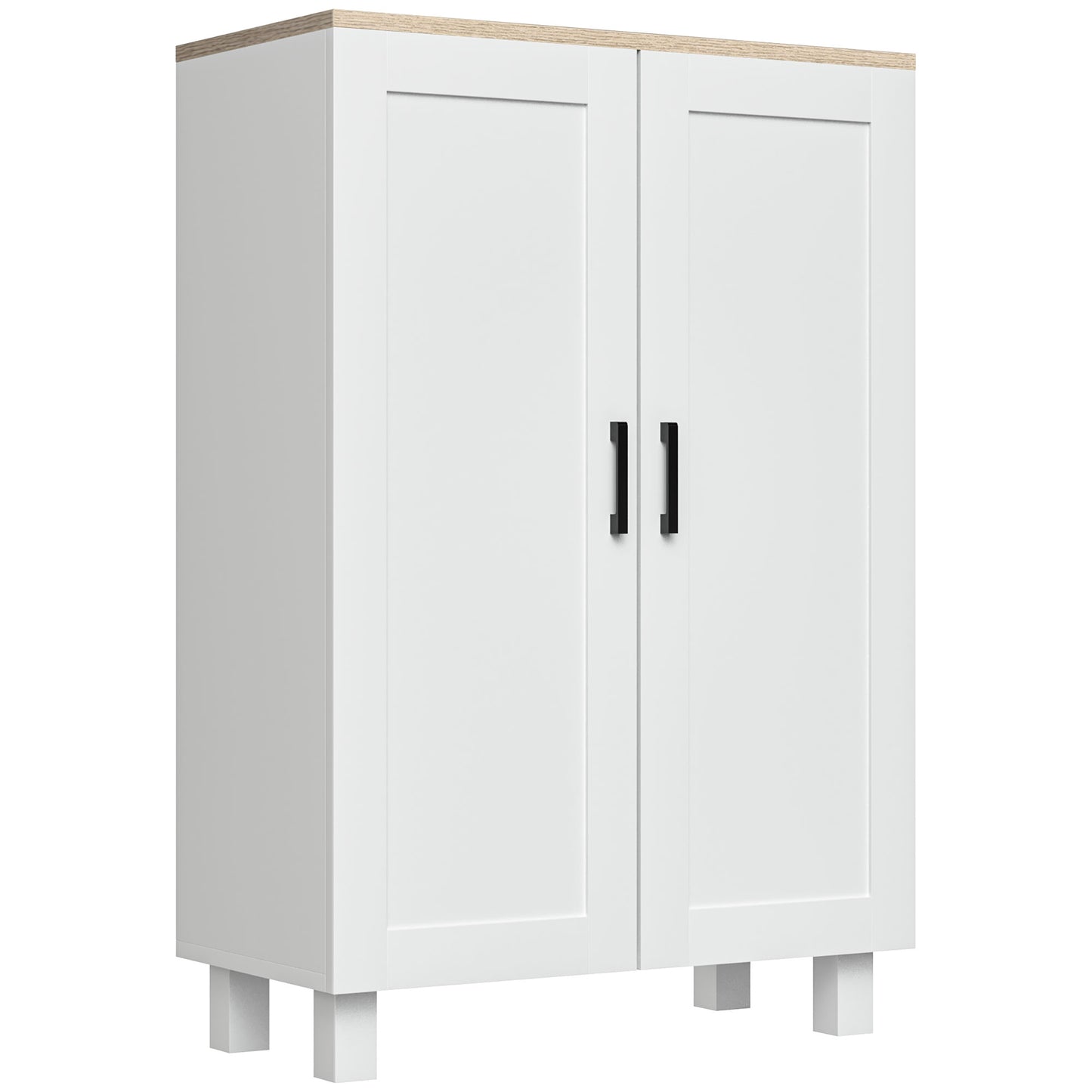 🗄️ MUEBLE AUXILIAR MODERNO 60 CM CON 2 PUERTAS Y ESTANTE AJUSTABLE – BLANCO O NEGRO