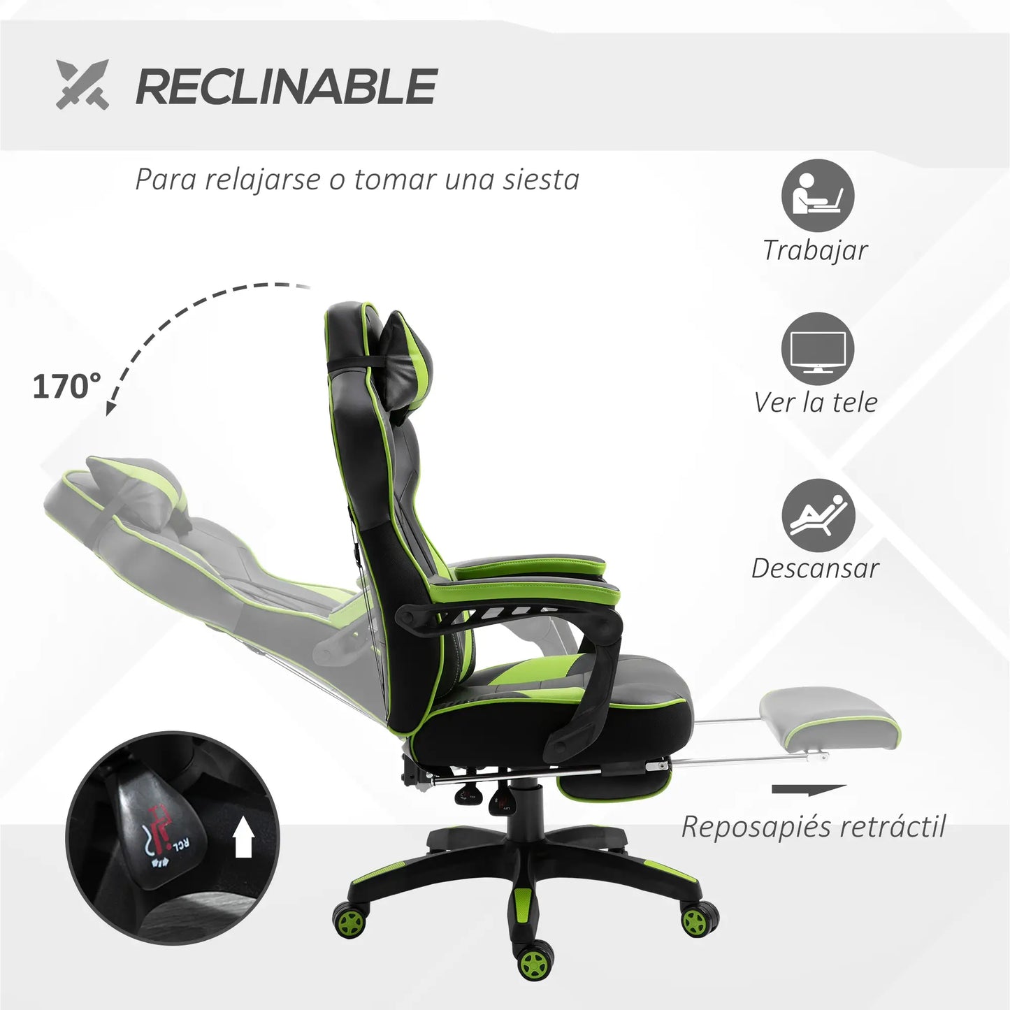 SILLA GAMING MODELO GREENFORCE MAX image 1