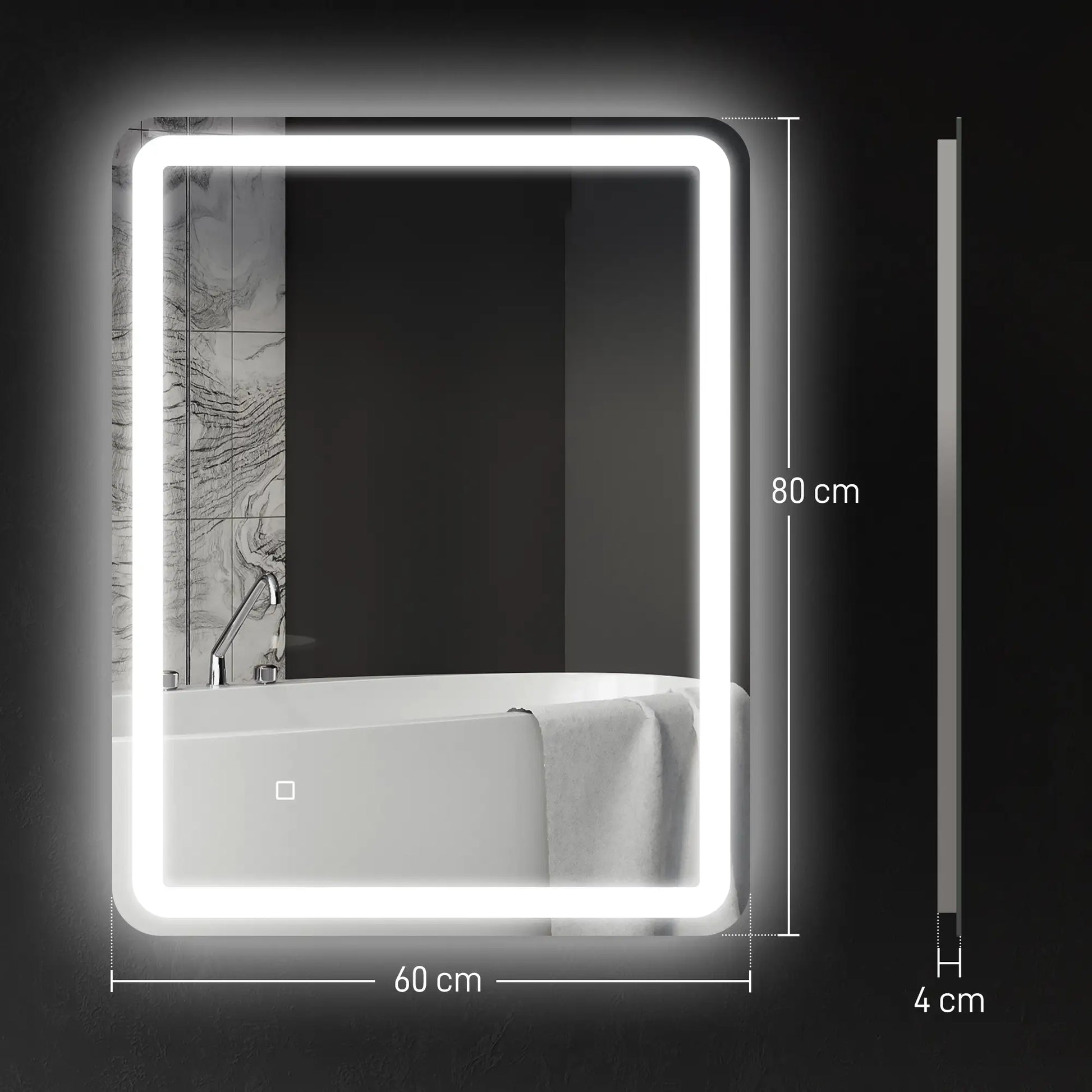 ESPEJO DE BAÑO LED LUMIRA AIR 60X80 CON ANTIVAHO Y MEMORIA image 0