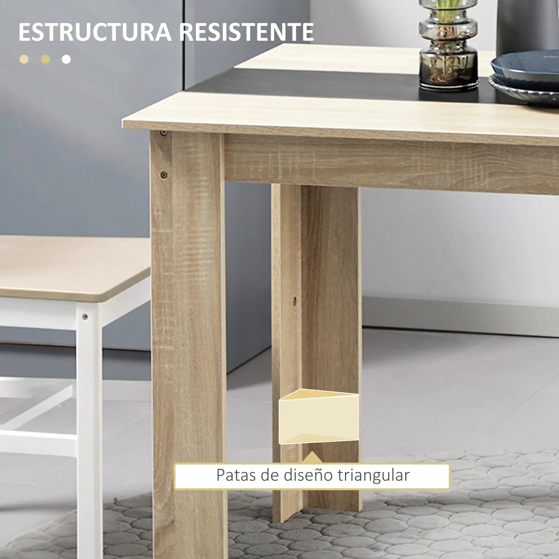 MESA DE COMEDOR MODERNA URBAN OAK LINE image 5