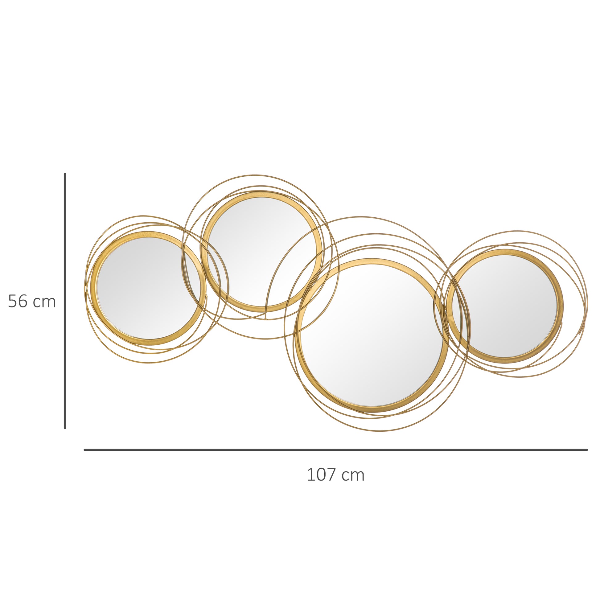 DECORACIÓN METÁLICA ESPEJOS ORBIT GOLD image 8