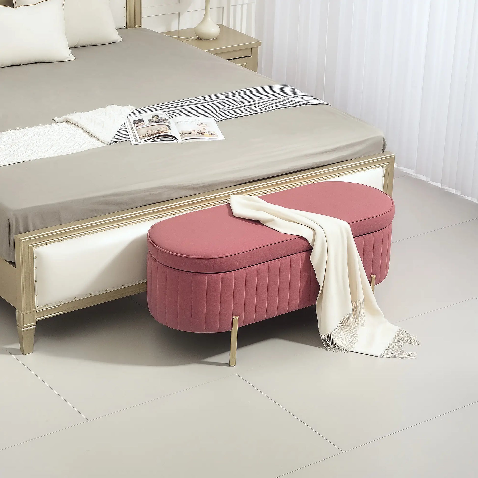 BANCO DE ALMACENAMIENTO VELVET OVAL GOLD image 4