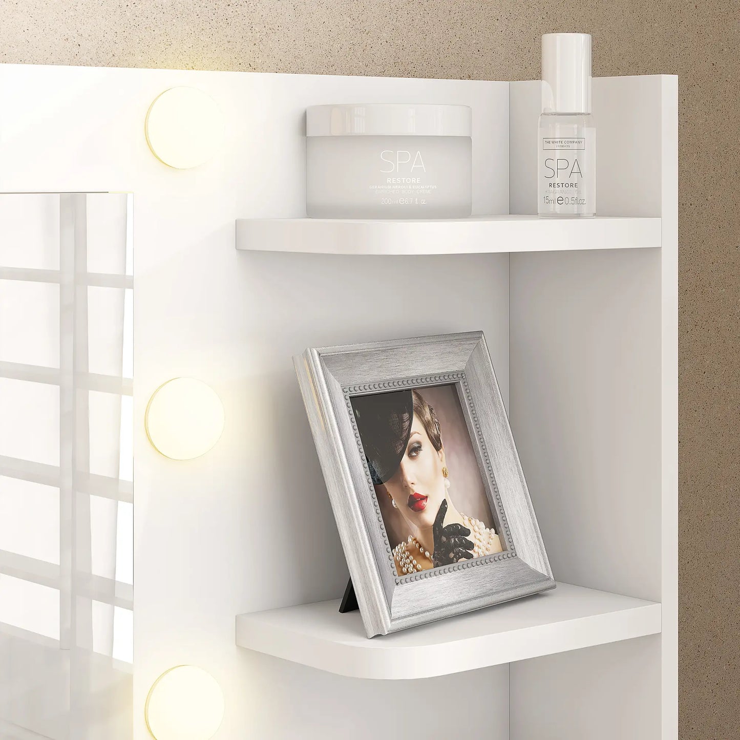 TOCADOR HOLLYGLAM WHITE LED image 3
