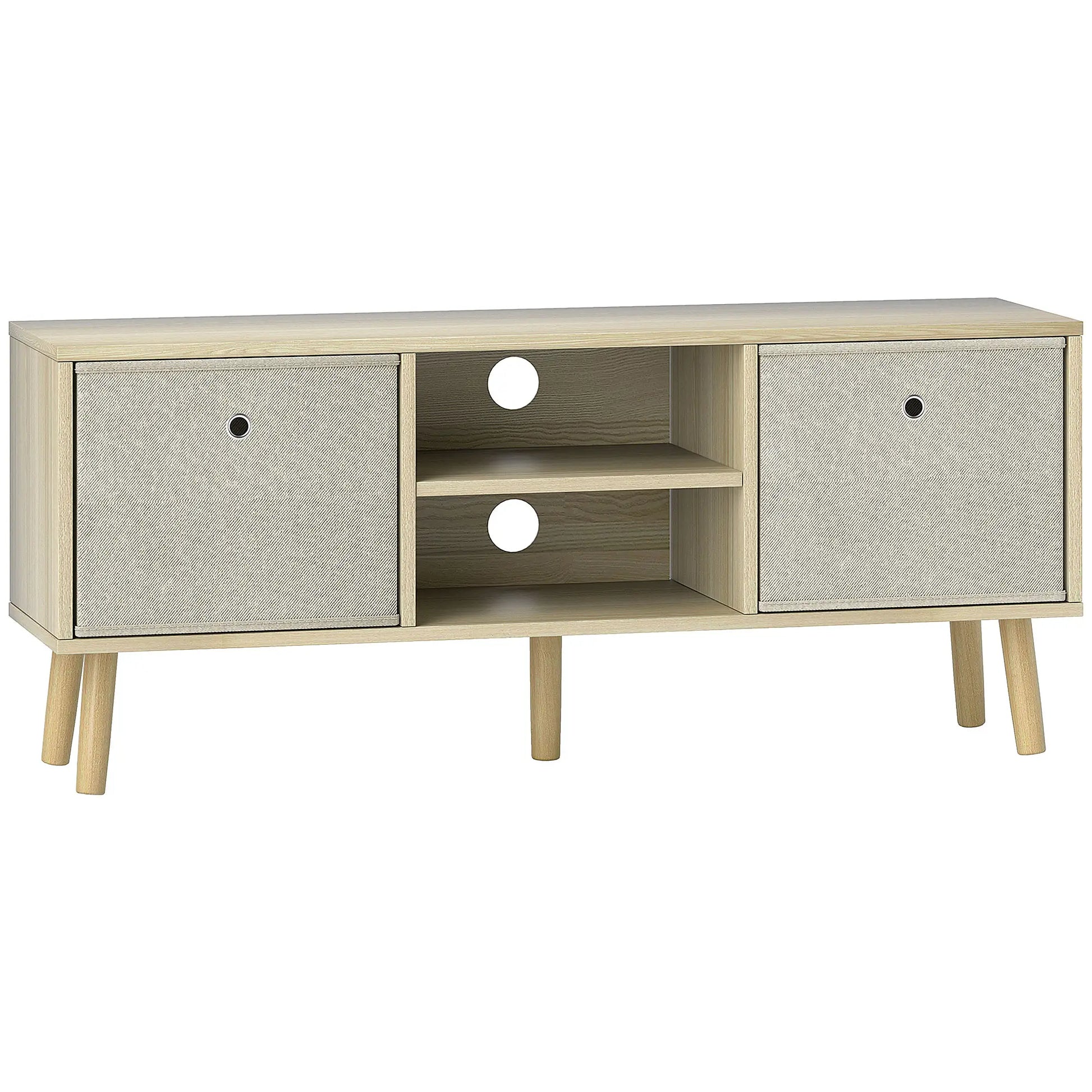MUEBLE TV 110 CM MADERA CLARA & BEIGE image 6