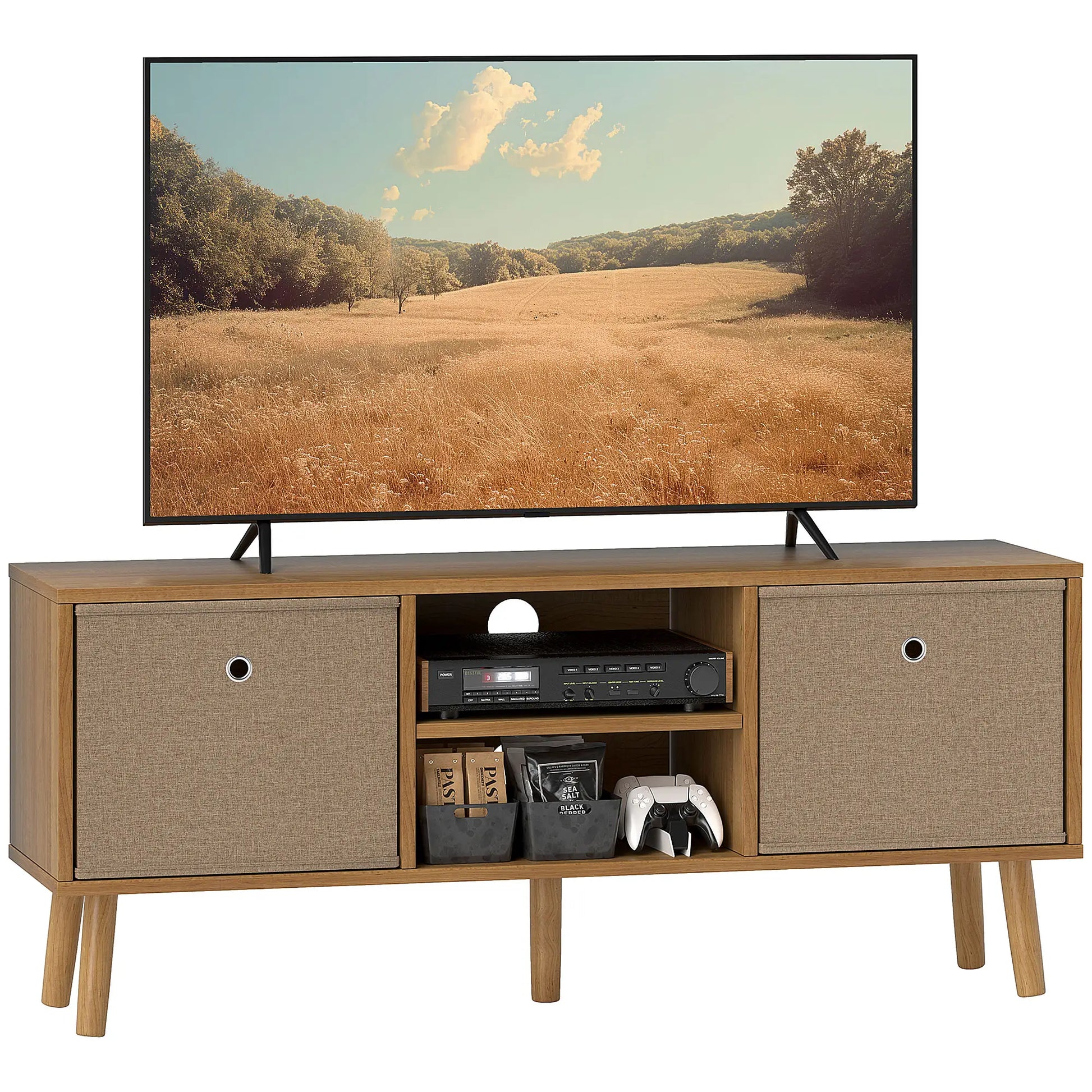 MUEBLE TV 110 CM MADERA & MARRÓN image 1