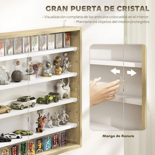 🪟 Vitrina de Pared DISPLAY GLASS – 80 cm con Puertas Correderas