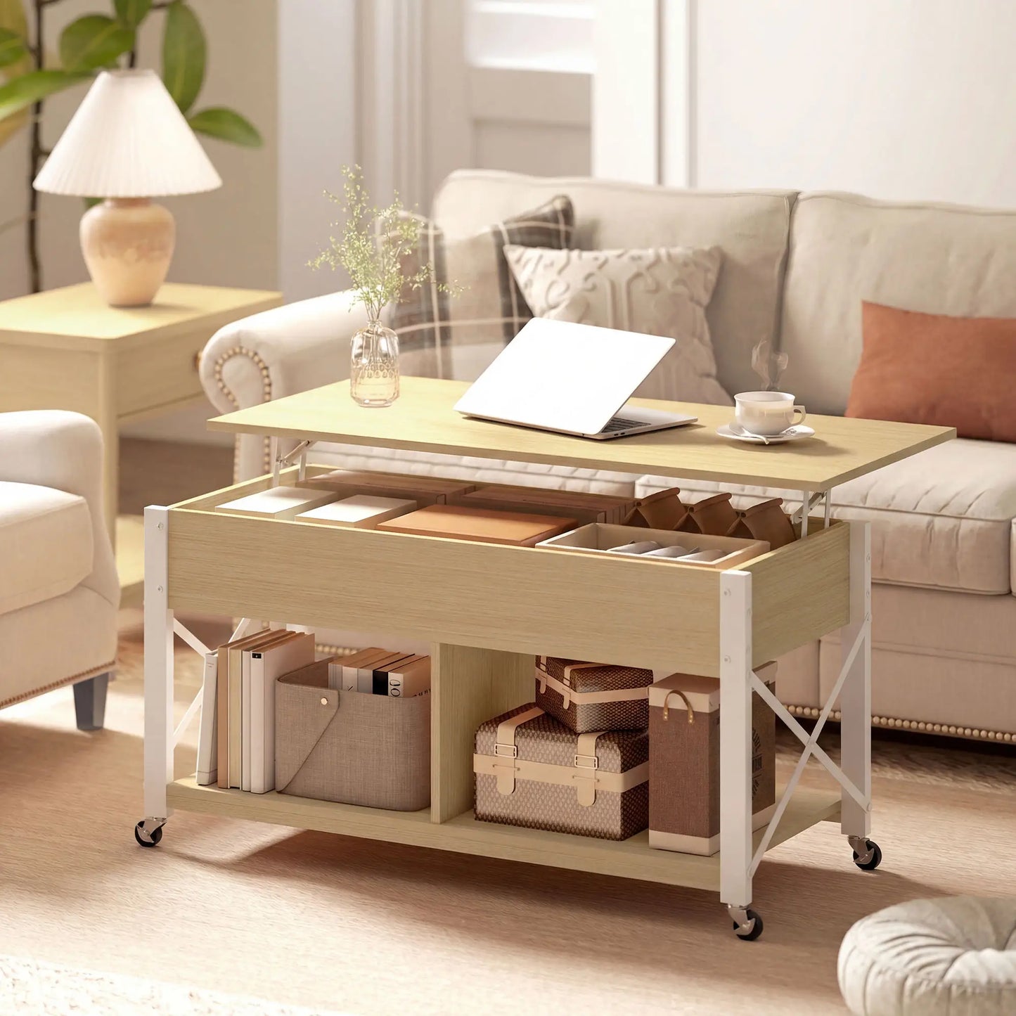 🛋️ Mesa de Centro Elevable FLOW – Funcionalidad Inteligente con Ruedas