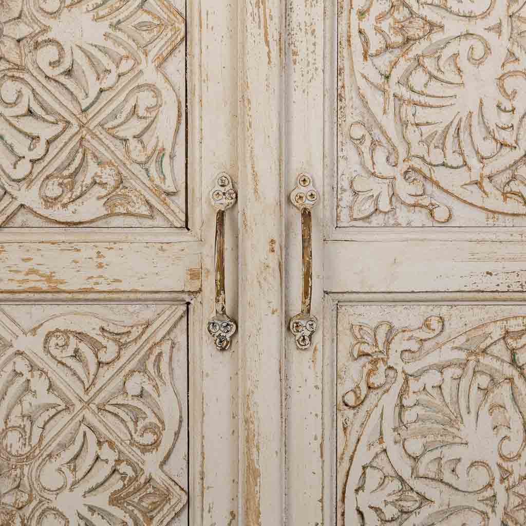 APARADOR DALIAN ARTESANAL DE MADERA TALLADA BEIGE image 7