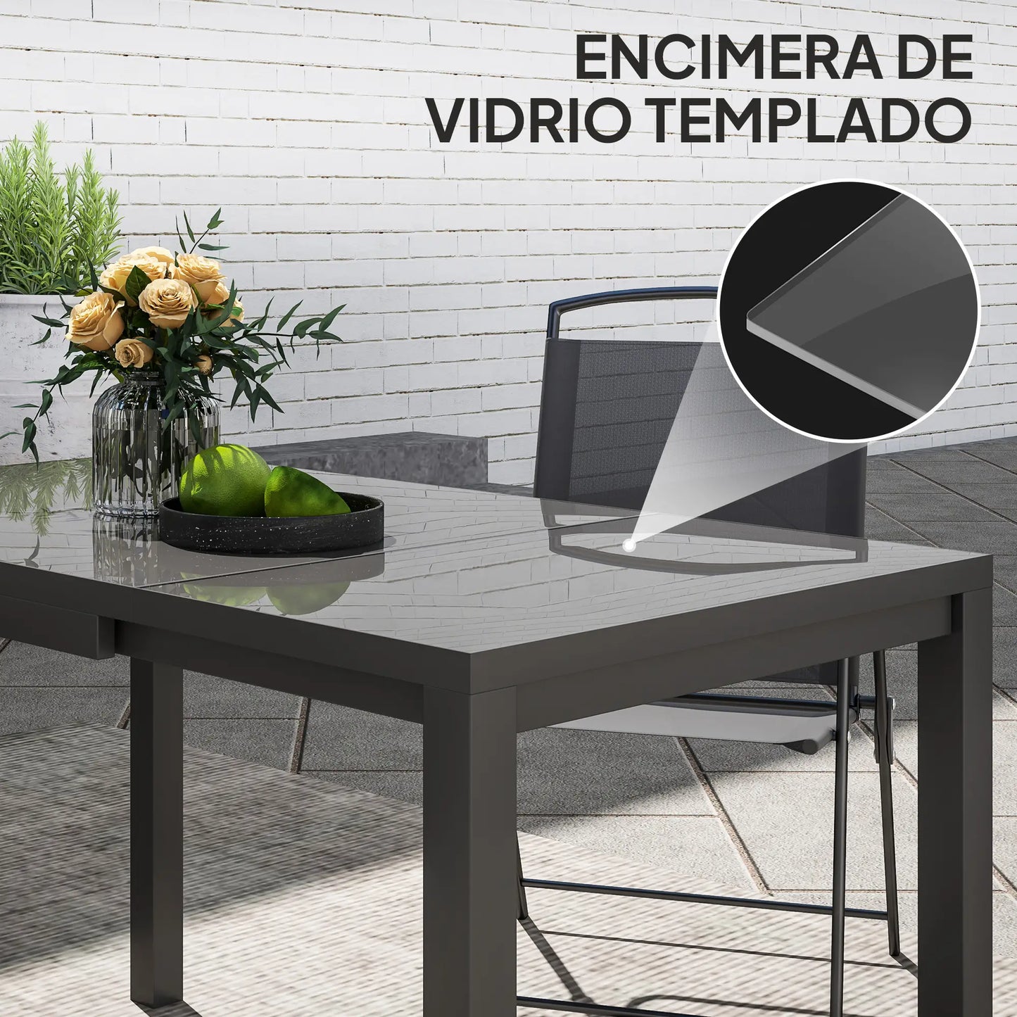 MESA DE COMEDOR EXTENSIBLE DE EXTERIOR ALUMIX GARDEN 6 image 2