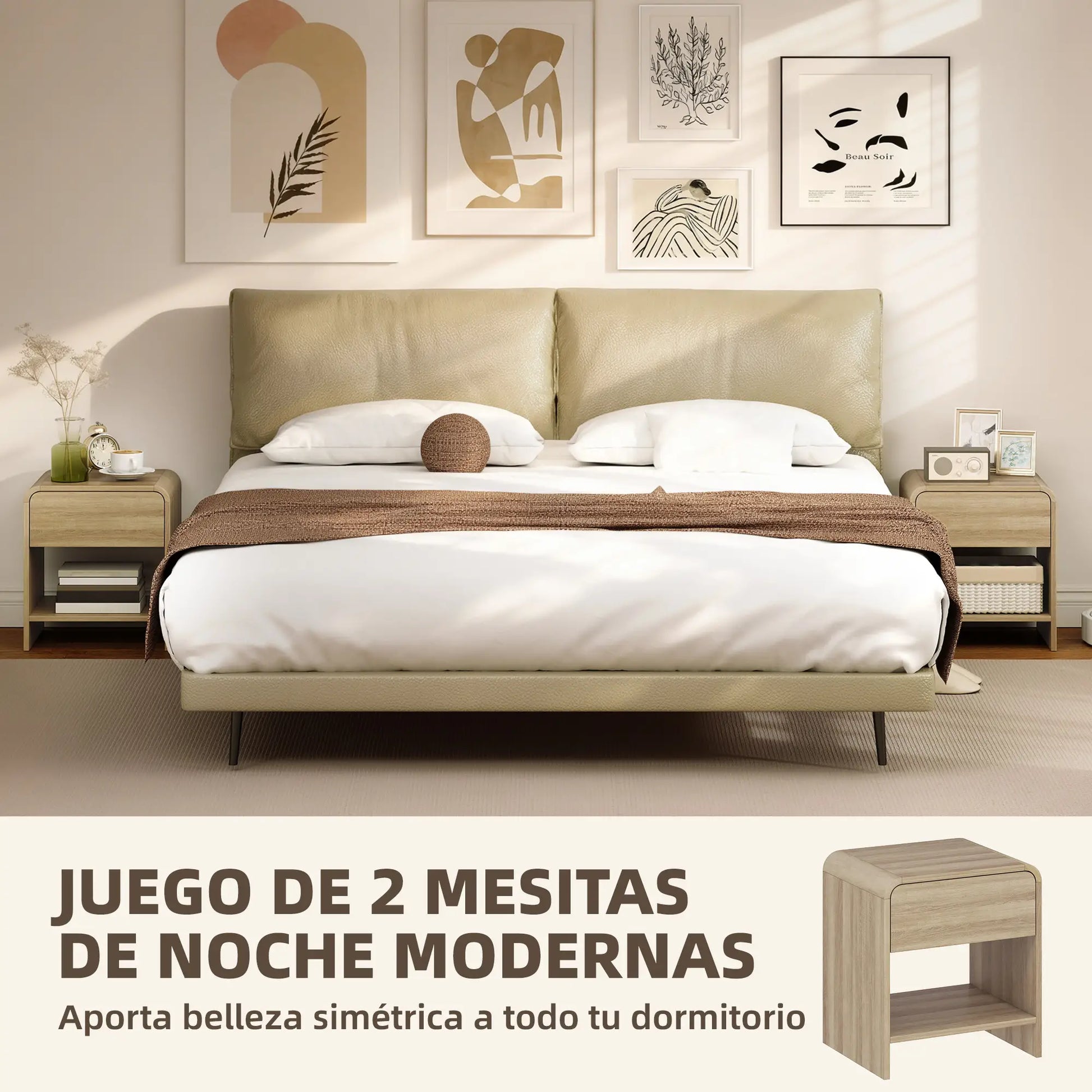JUEGO DE MESITAS DE NOCHE NORDLY WOOD image 2