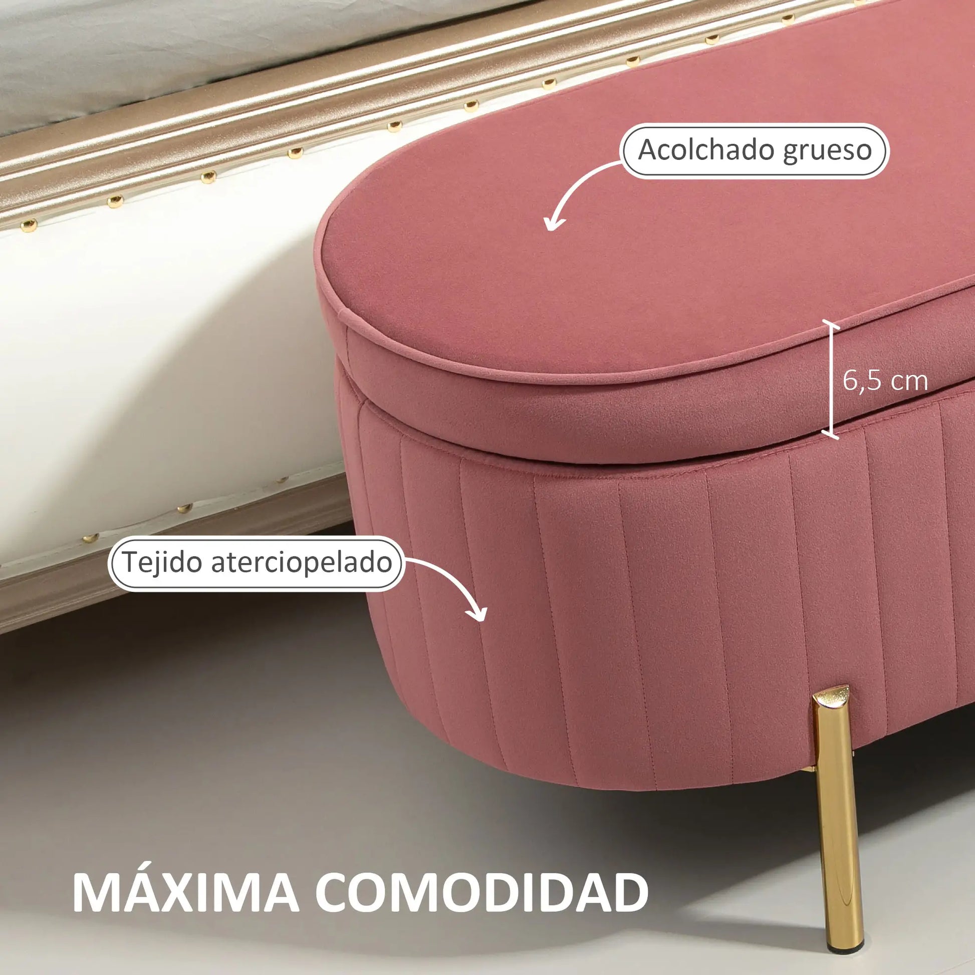 BANCO DE ALMACENAMIENTO VELVET OVAL GOLD image 8
