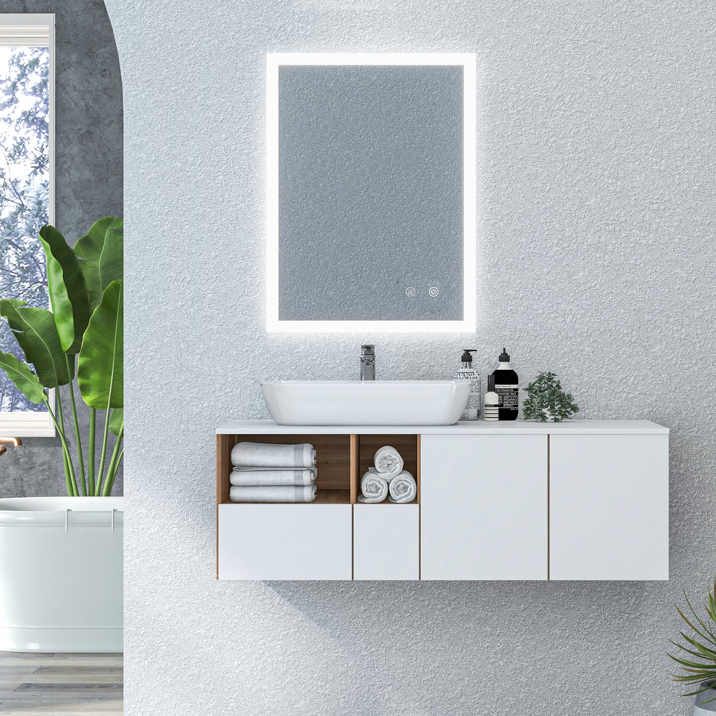 ESPEJO DE BAÑO LED LUMINA VELUX 70X50 ANTIVAHO RETROILUMINADO image 0
