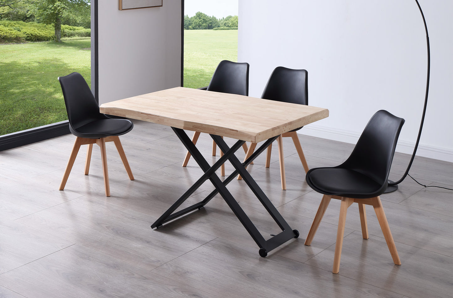 MESA CENTRO ELEVABLE ZOE TAPA CON FORMA. image 2