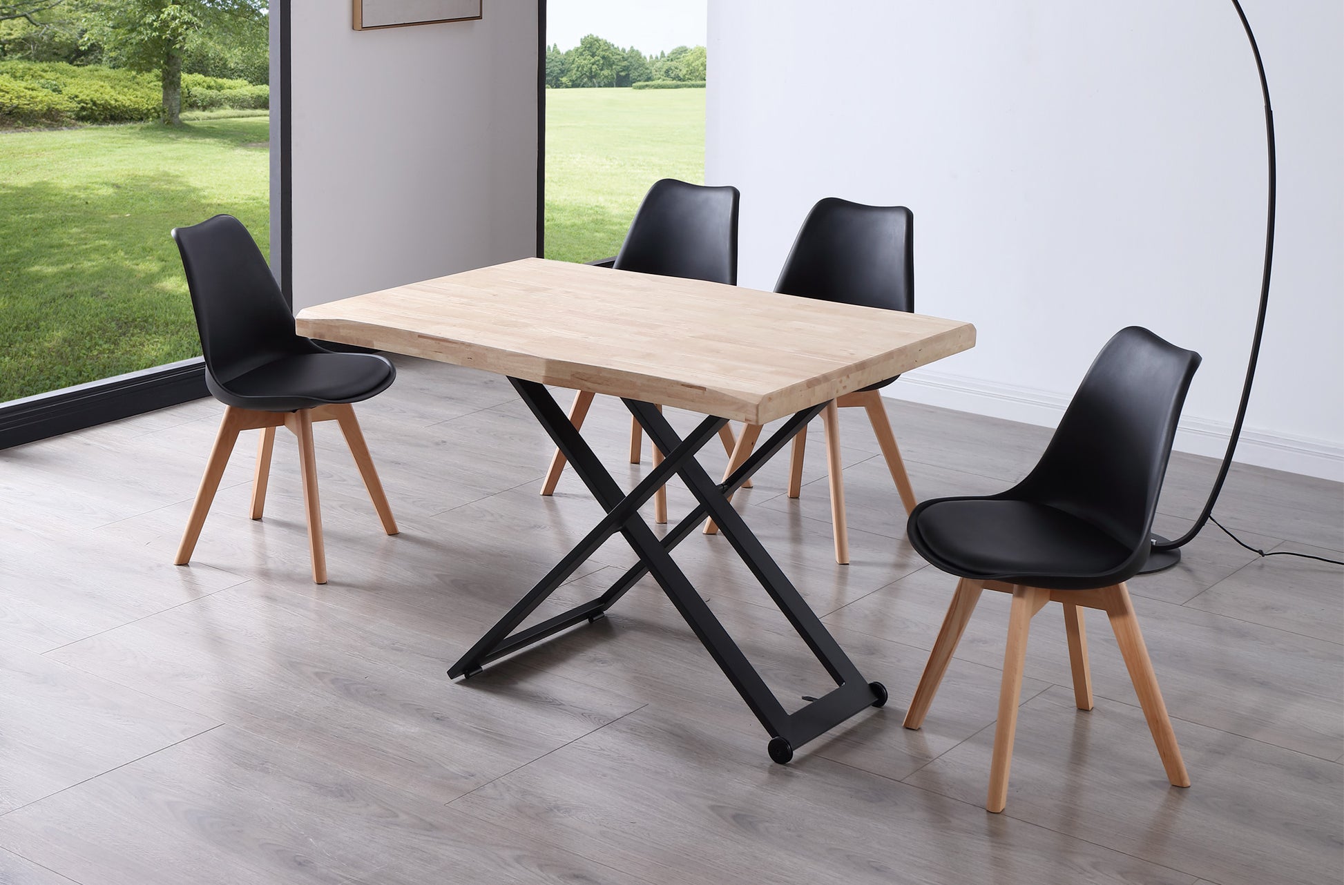 MESA CENTRO ELEVABLE ZOE TAPA CON FORMA. image 2