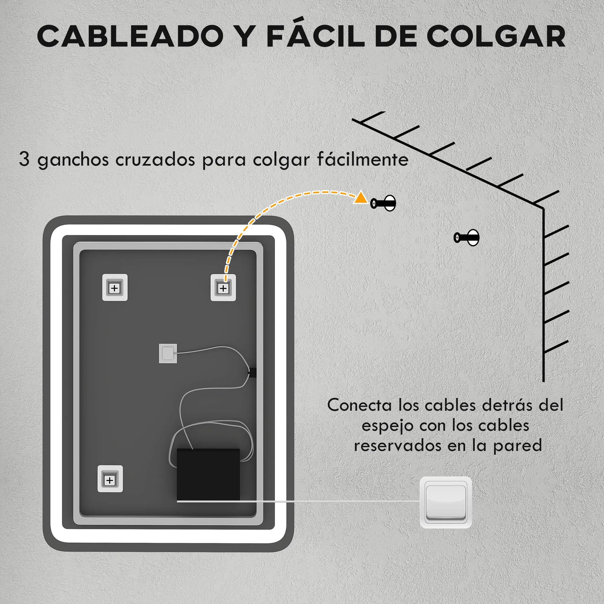 ESPEJO DE BAÑO LED LUMIRA AIR 60X80 CON ANTIVAHO Y MEMORIA image 2