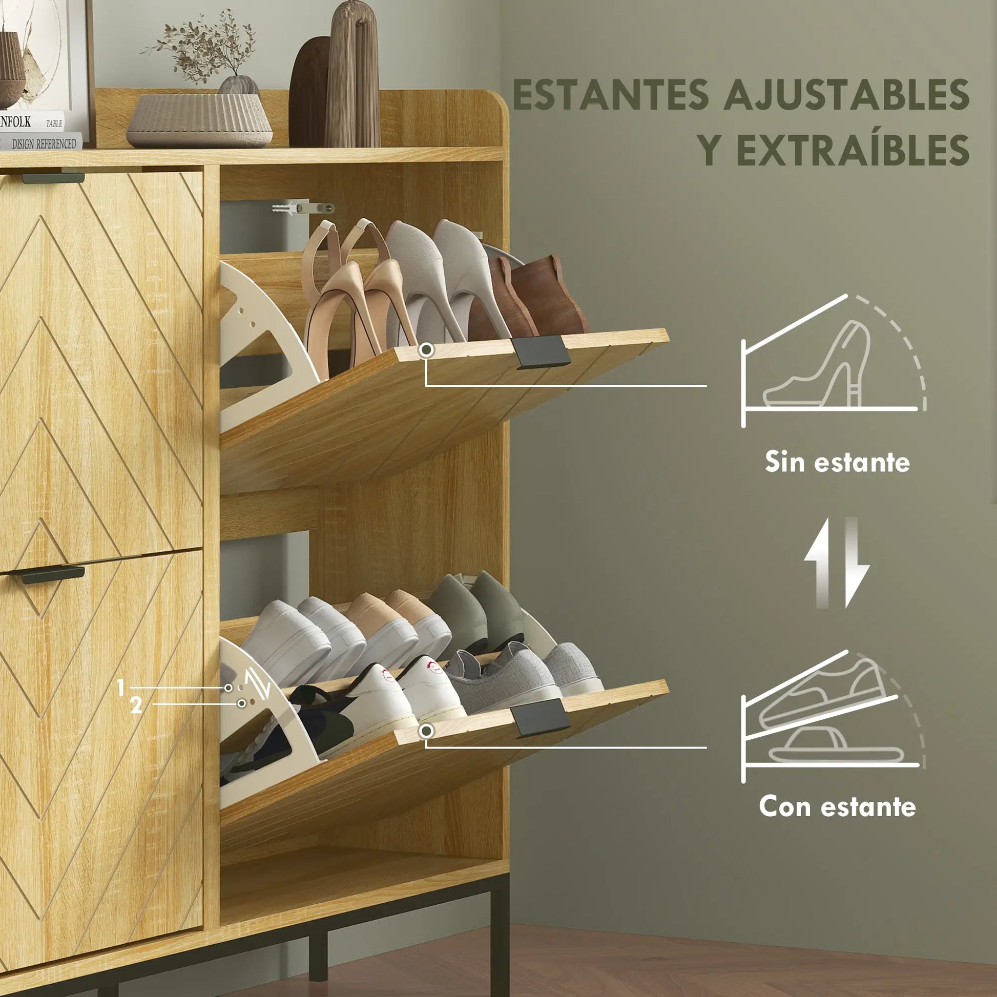 ZAPATERO ESTRECHO ROBLEVA 4C CON CAJONES ABATIBLES image 4