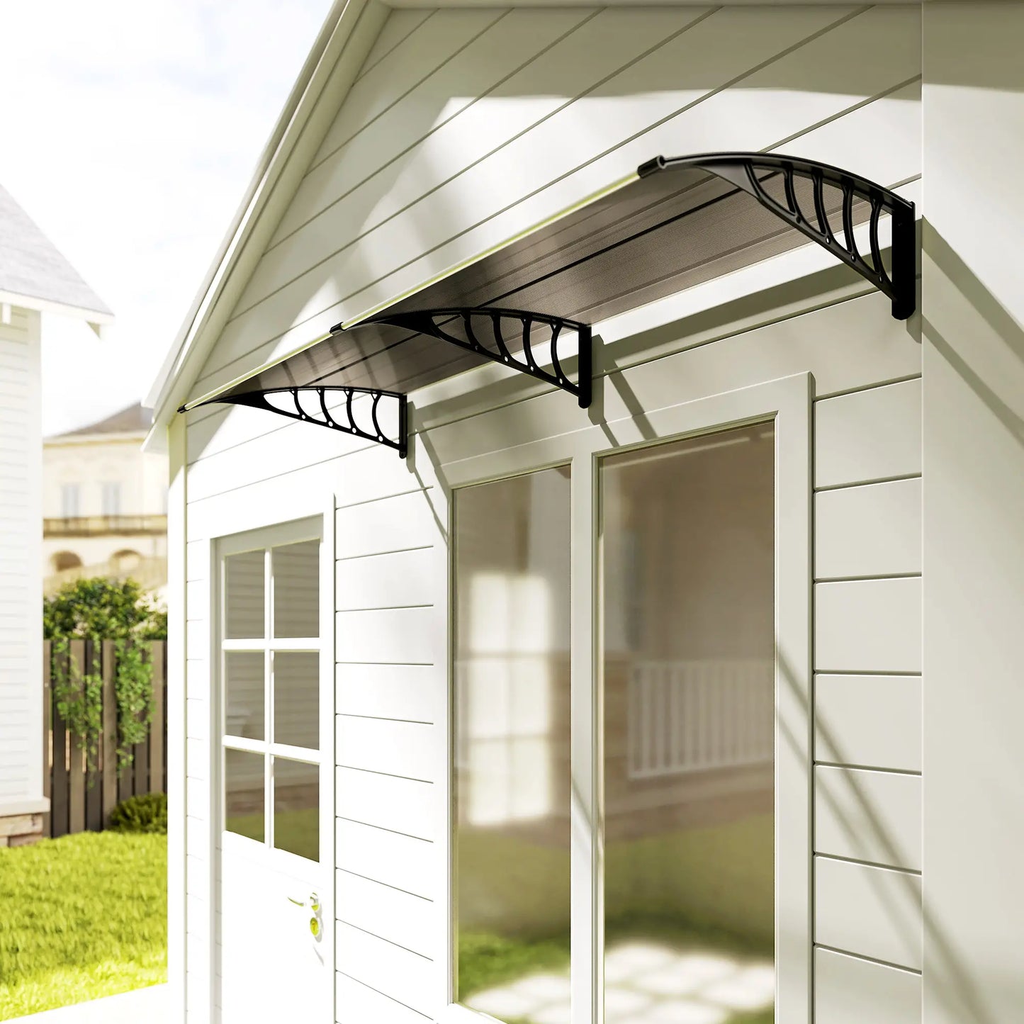 MARQUESINA EXTERIOR CURVA AURELIA 200 PARA PUERTAS Y VENTANAS image 0