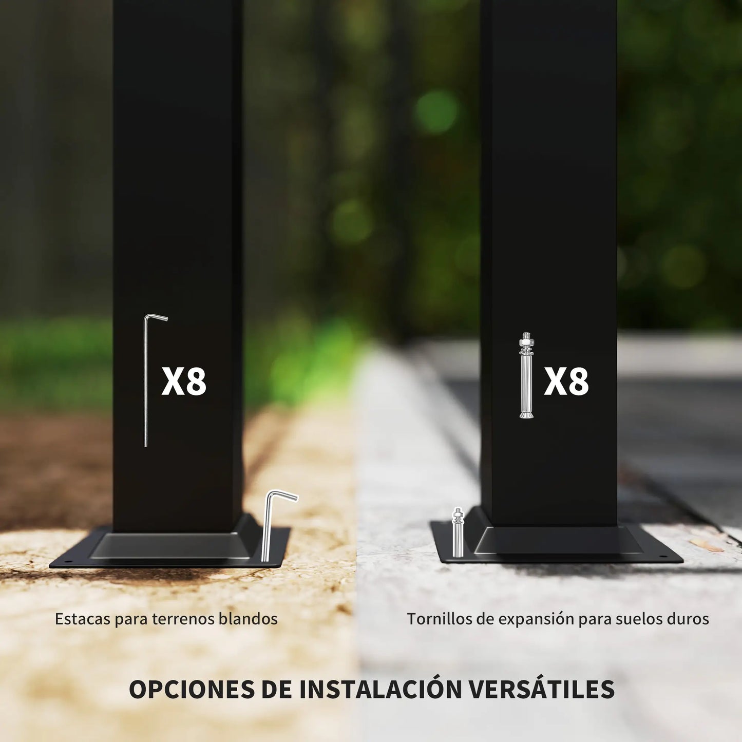 PÉRGOLA DE JARDÍN SOMBRAZEN 3X3 CON TECHO RETRÁCTIL Y SISTEMA MAGNÉTICO image 4