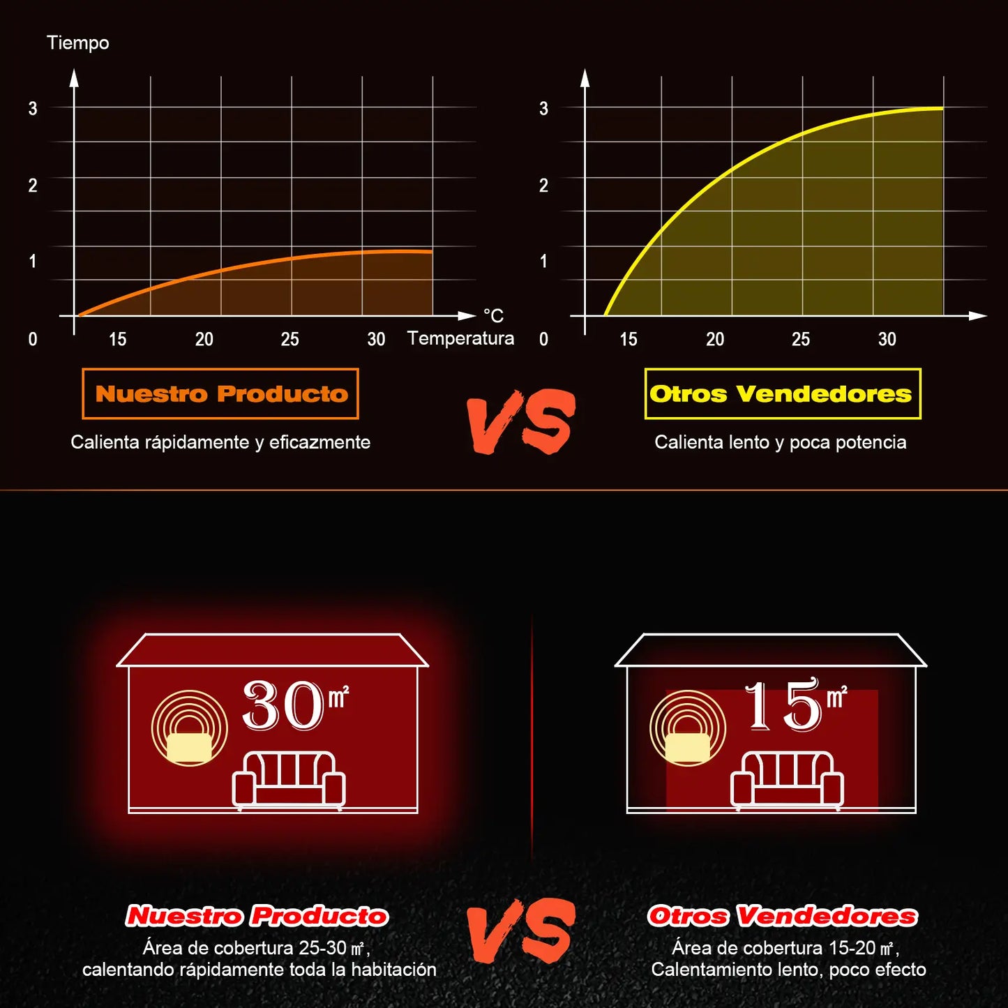 CHIMENEA ELÉCTRICA WALLHEAT ELEGANCE 1800W 65 CM NEGRO image 7