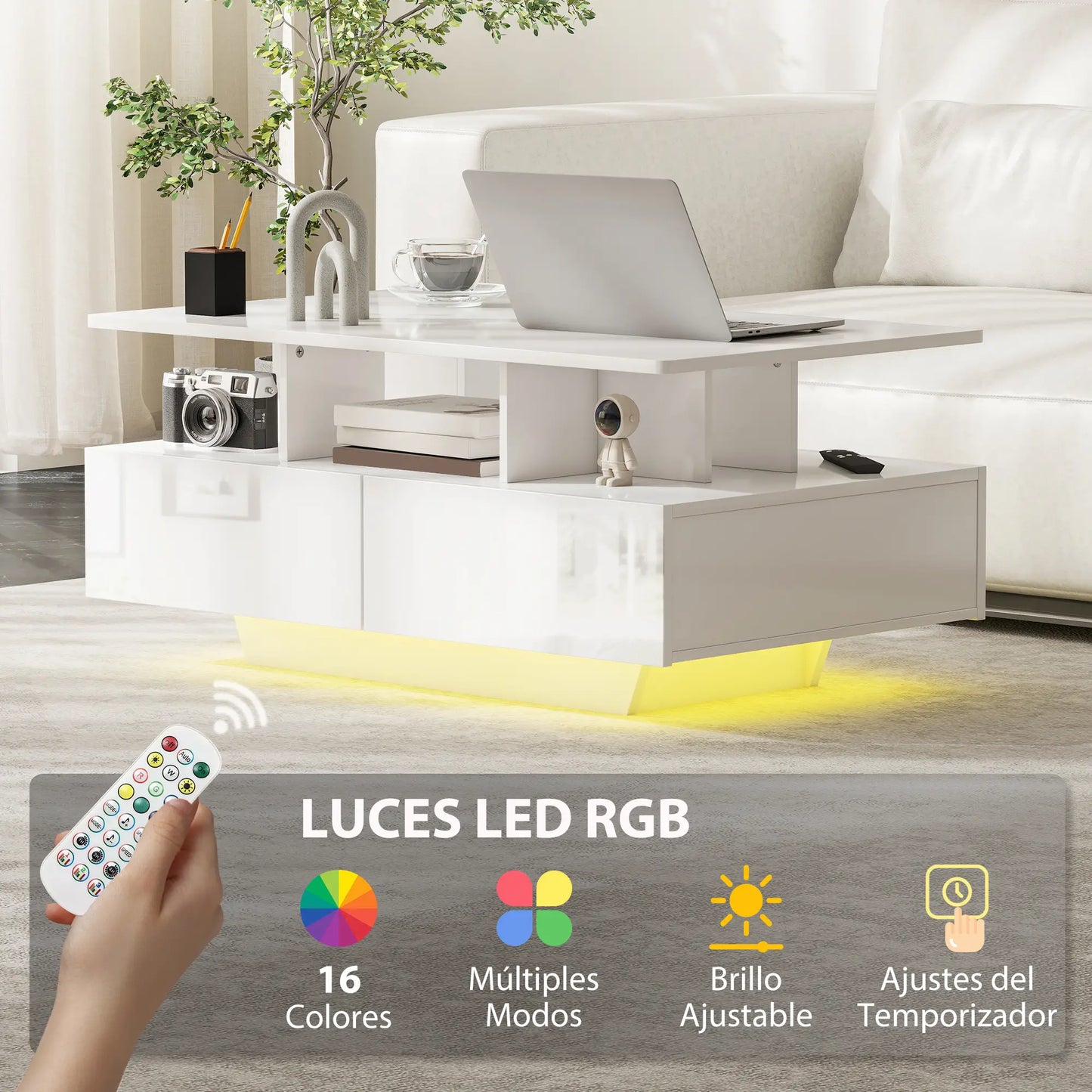 Mesa de Centro LED “LUMENBOX 90 BRILLO” image 6