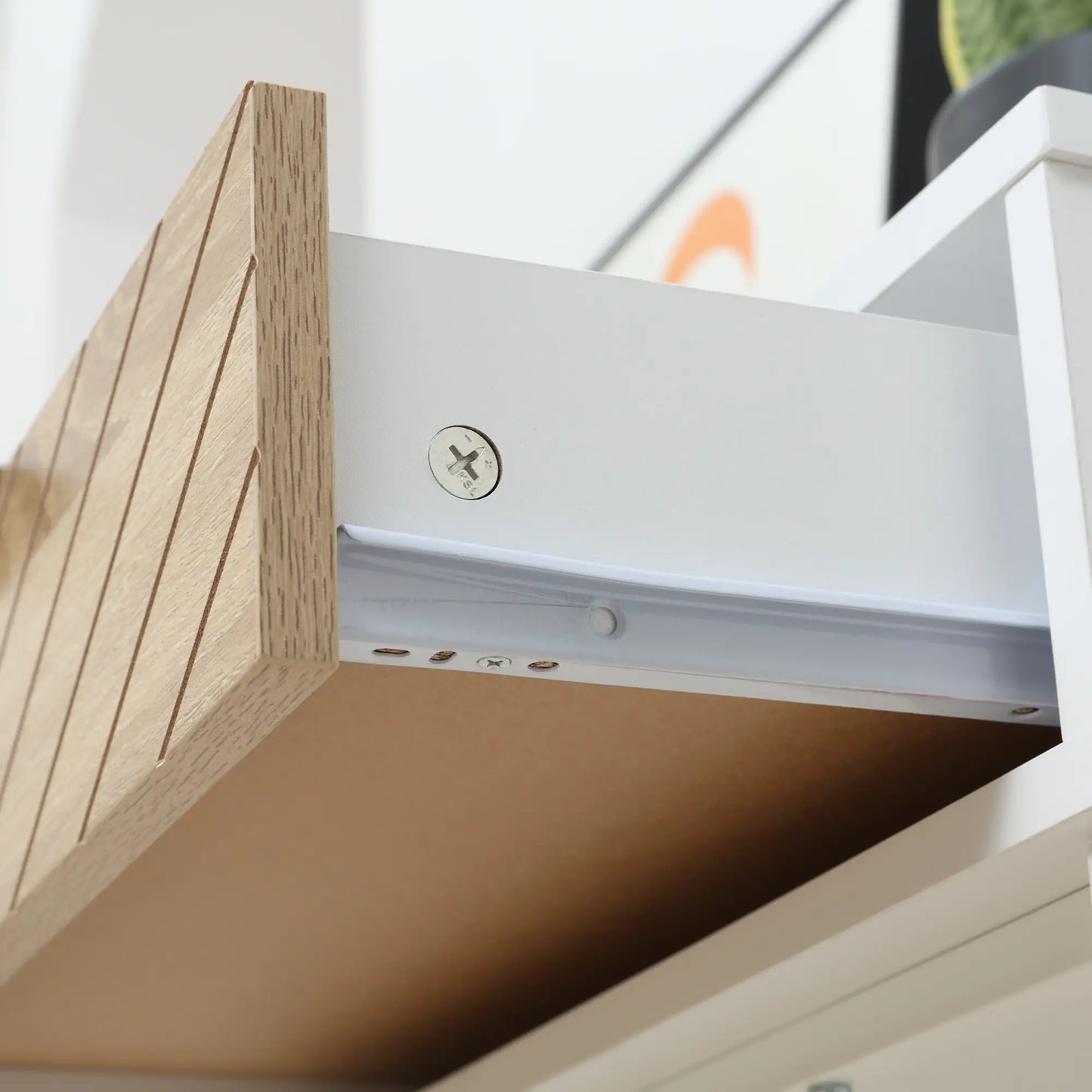 CONSOLA WHITE CARVED LINES image 6