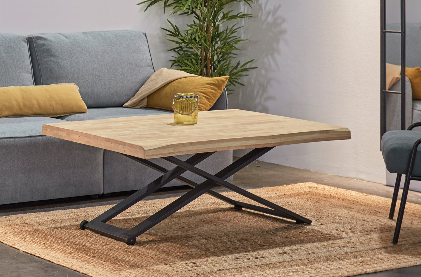 MESA CENTRO ELEVABLE ZOE TAPA CON FORMA. image 4