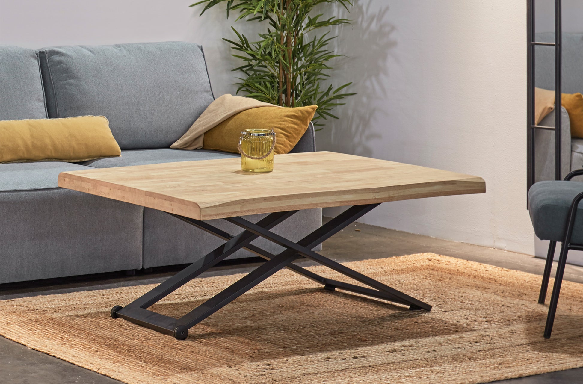 MESA CENTRO ELEVABLE ZOE TAPA CON FORMA. image 4