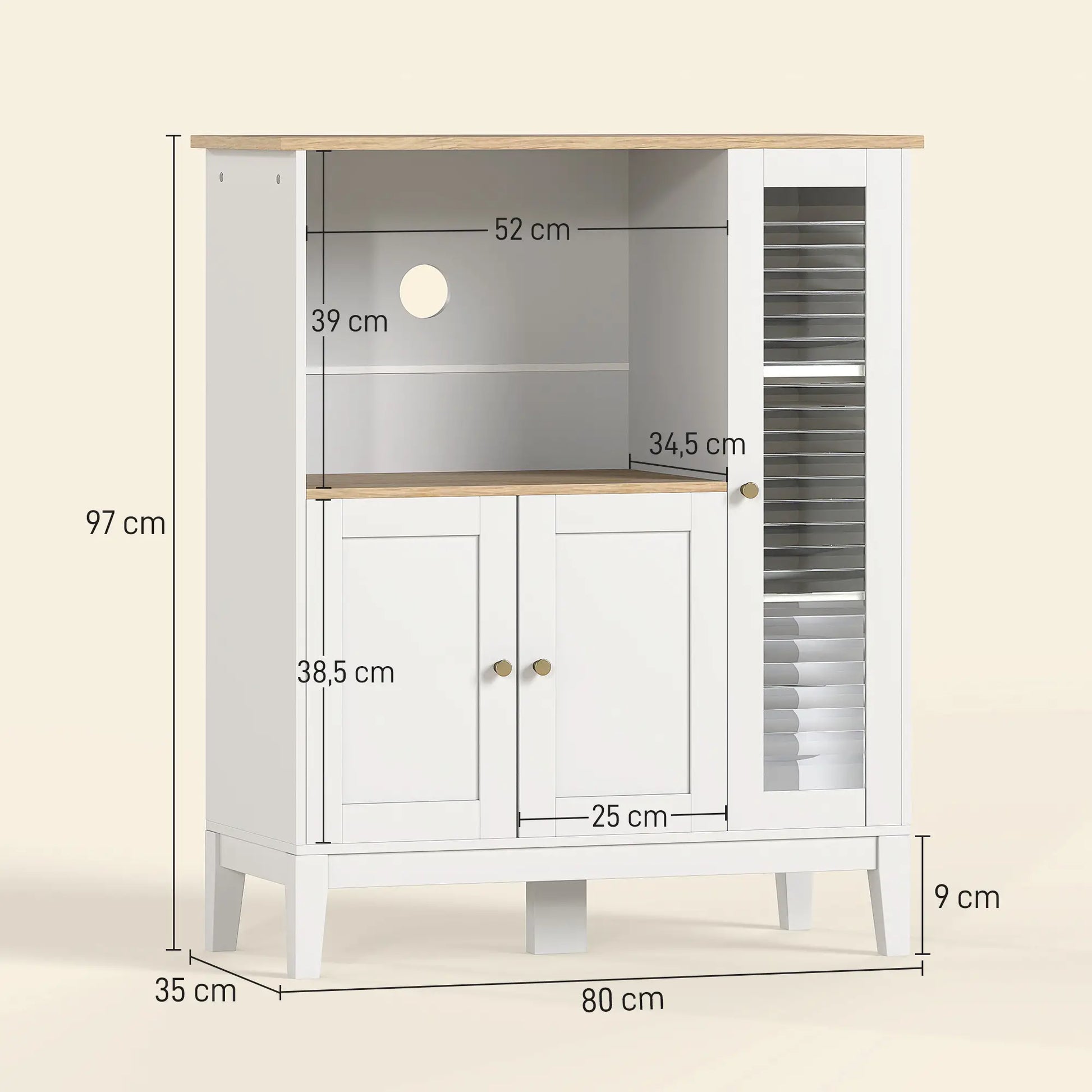 APARADOR MUEBLE AUXILIAR DE COCINA MODELO BLANCOMICRO image 6
