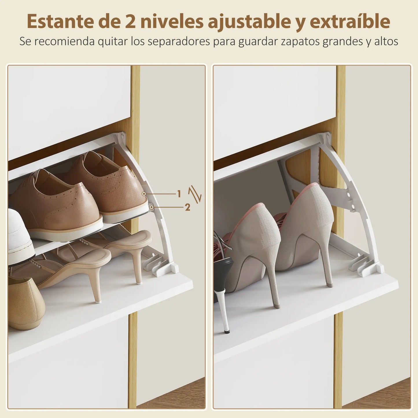 ZAPATERO DE ENTRADA MODELO BRILLO ROBLE NORDIC image 4