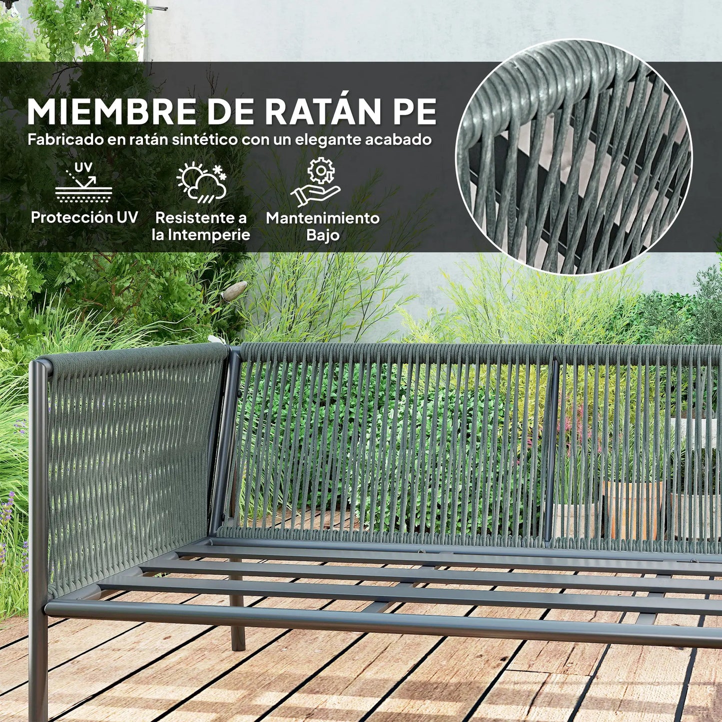 CONJUNTO DE JARDÍN RATÁN MODELO IBIZA image 8