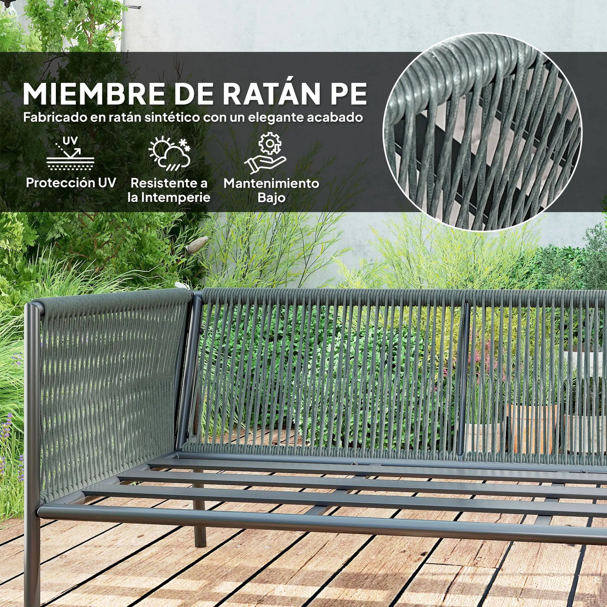 CONJUNTO DE JARDÍN RATÁN MODELO IBIZA image 8