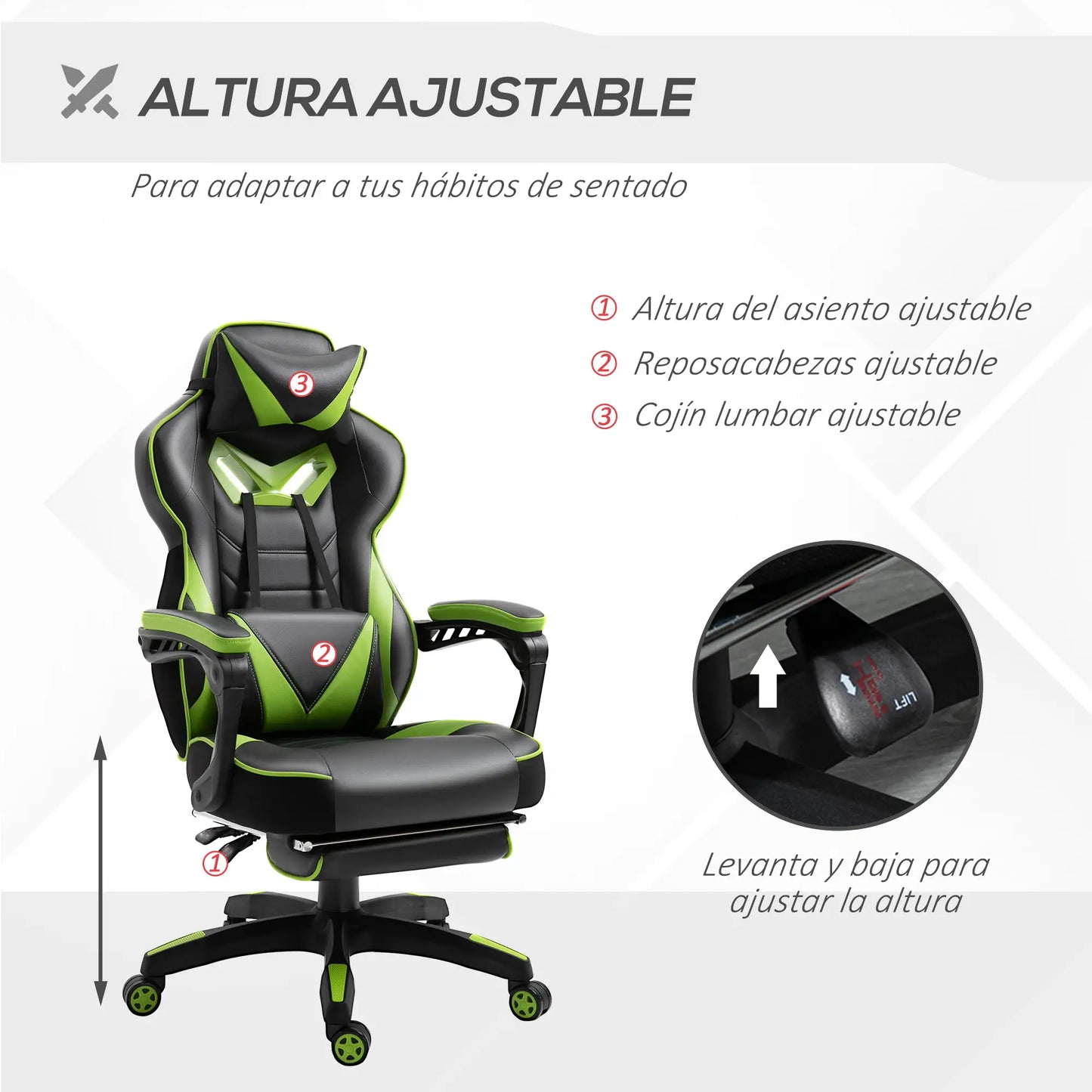 SILLA GAMING MODELO GREENFORCE MAX image 8