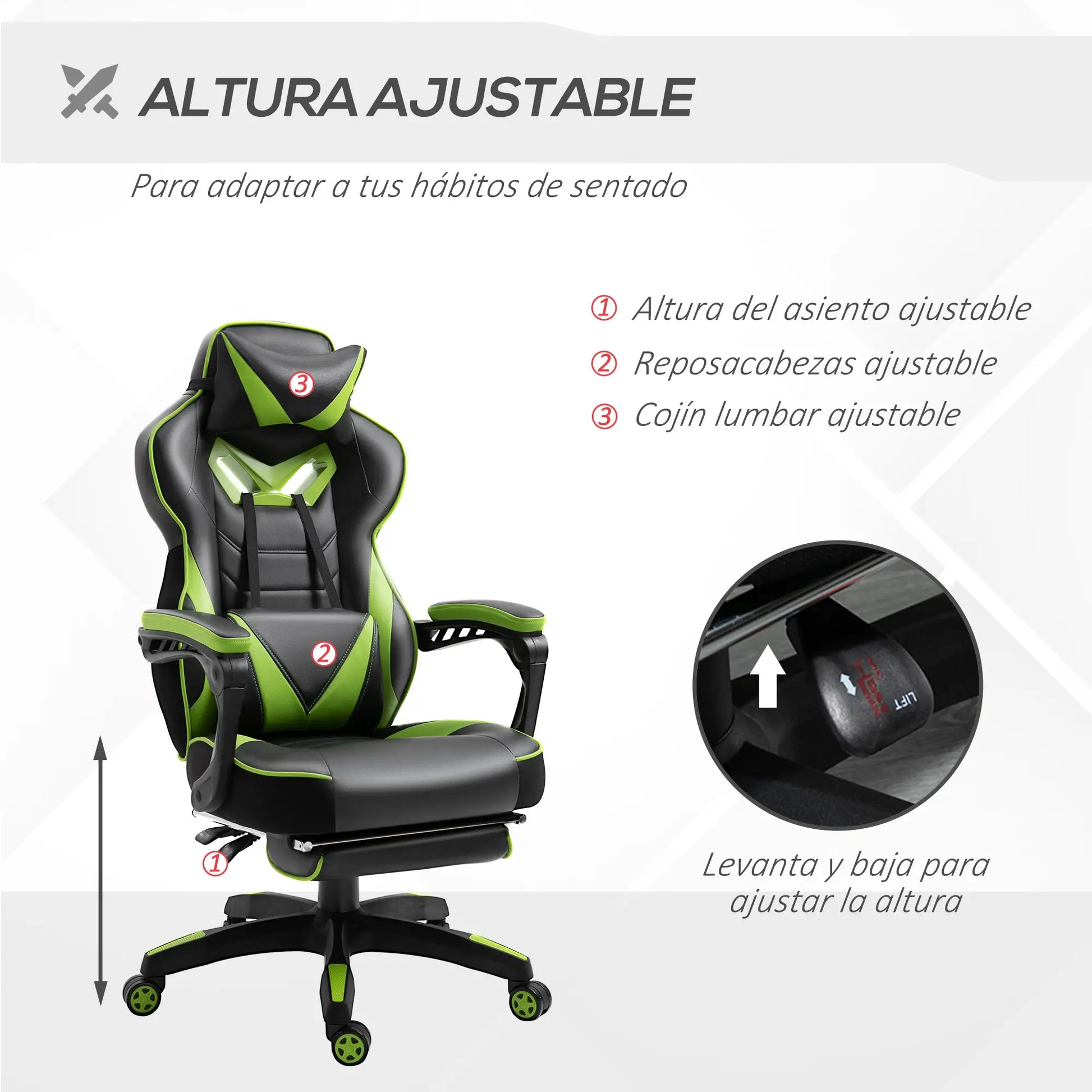 SILLA GAMING MODELO GREENFORCE MAX image 8