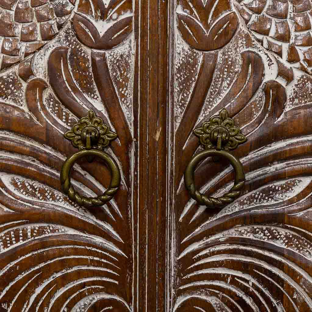 APARADOR AKI DE MADERA ARTESANAL CON 4 PUERTAS MARRÓN image 6