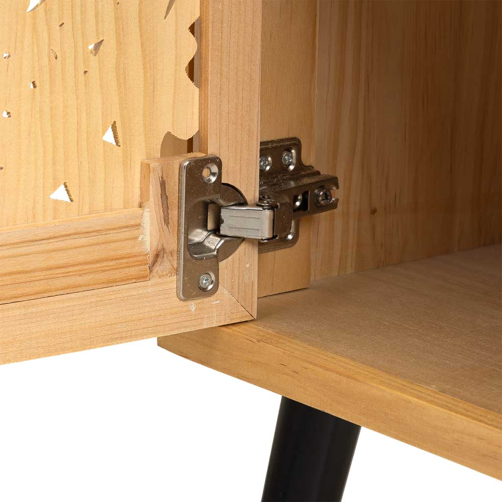 MESITA DE MADERA MARRÓN CON 1 CAJÓN Y 1 PUERTA image 4