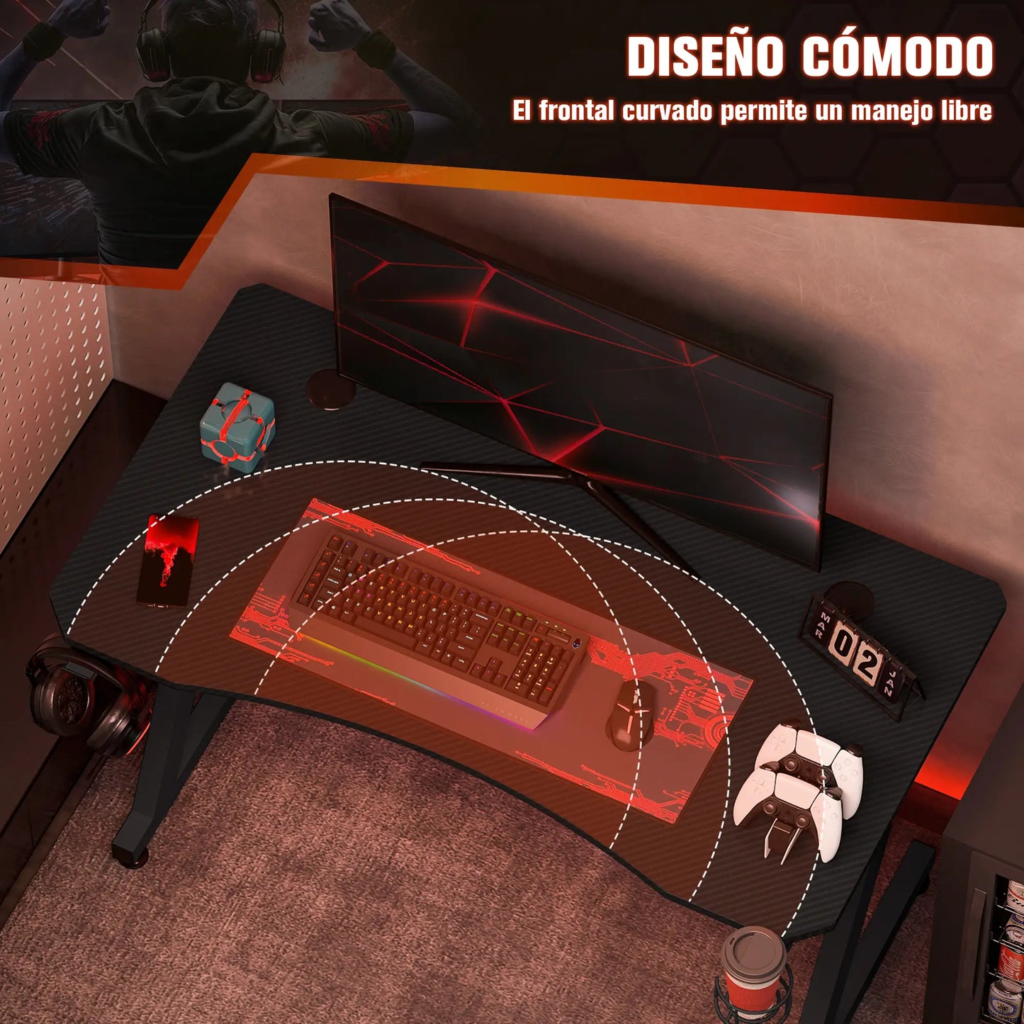 MESA GAMING MODELO CARBON PRO X120 image 3
