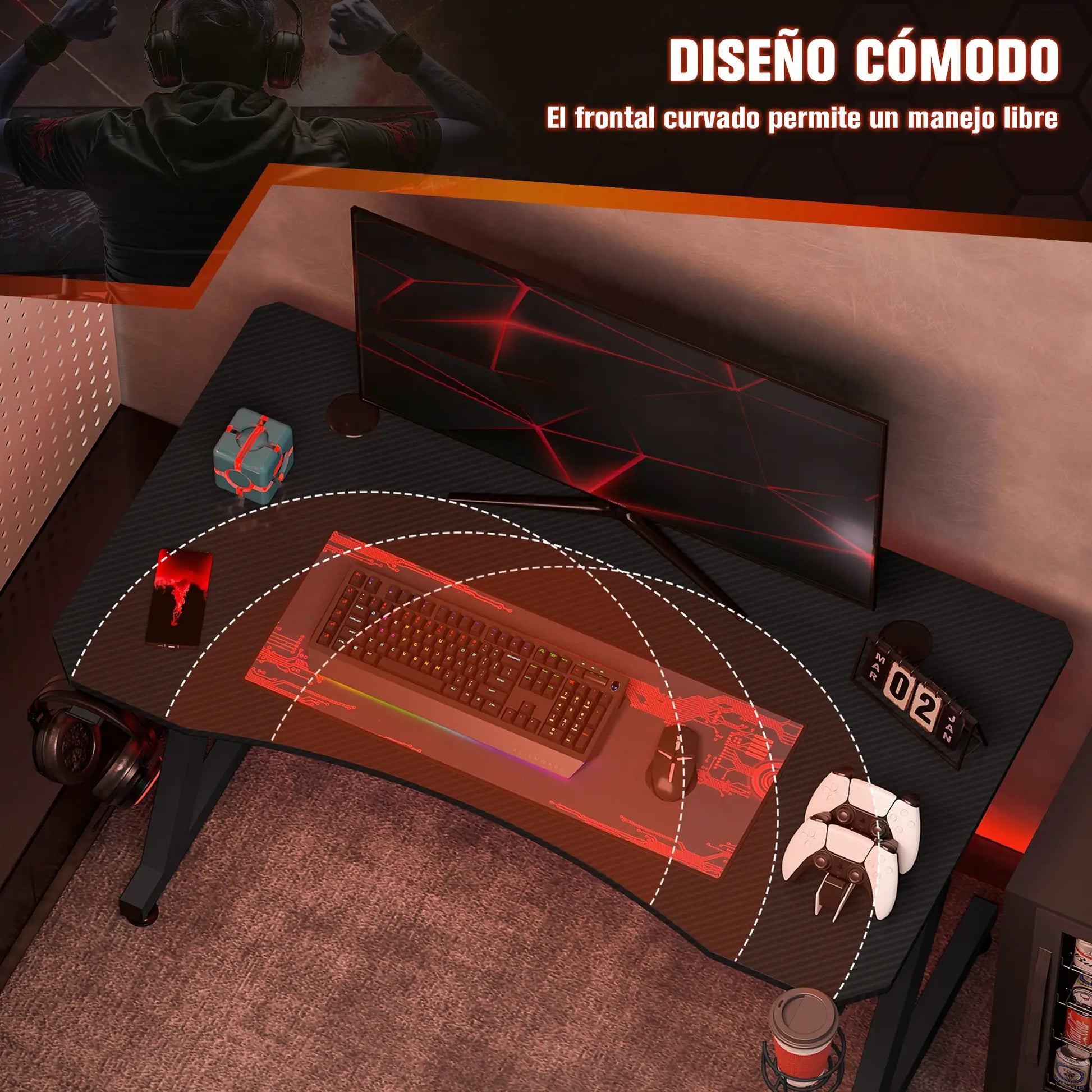 MESA GAMING MODELO CARBON PRO X120 image 3