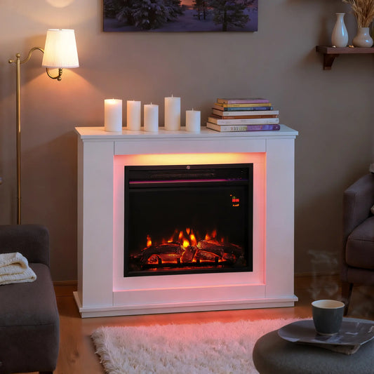 CHIMENEA ELÉCTRICA WHITELINE AURA 2000W 98 CM image 0