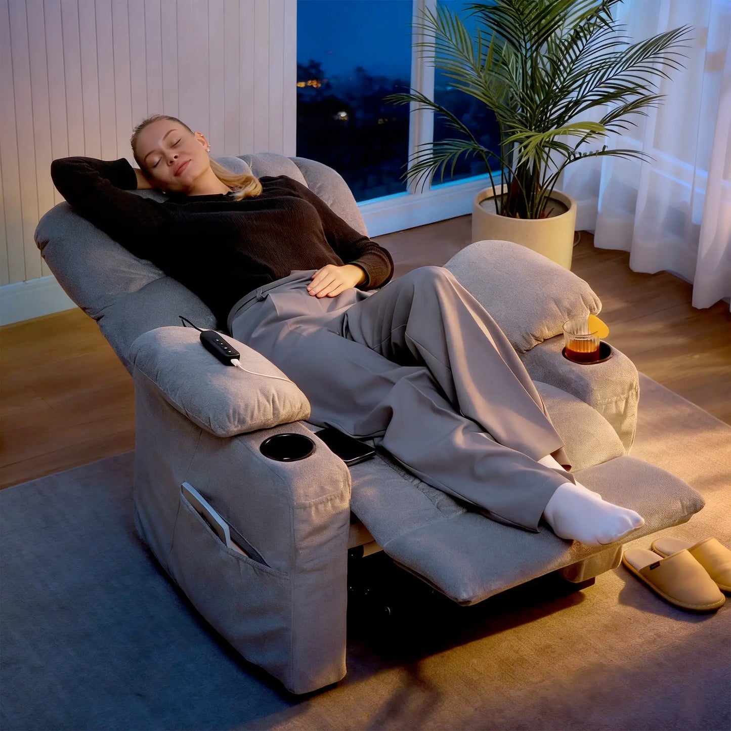 SILLÓN RELAX RECLINABLE ELÉCTRICO LUMERA CONFORT · MOTOR SILENCIOSO ·USB image 4