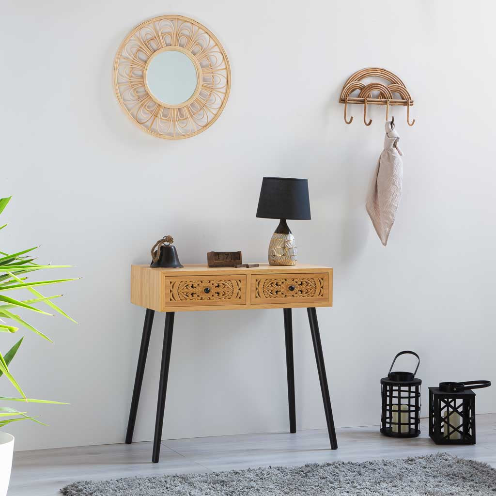 RECIBIDOR DE MADERA MARRÓN – COLECCIÓN DAVIS image 0