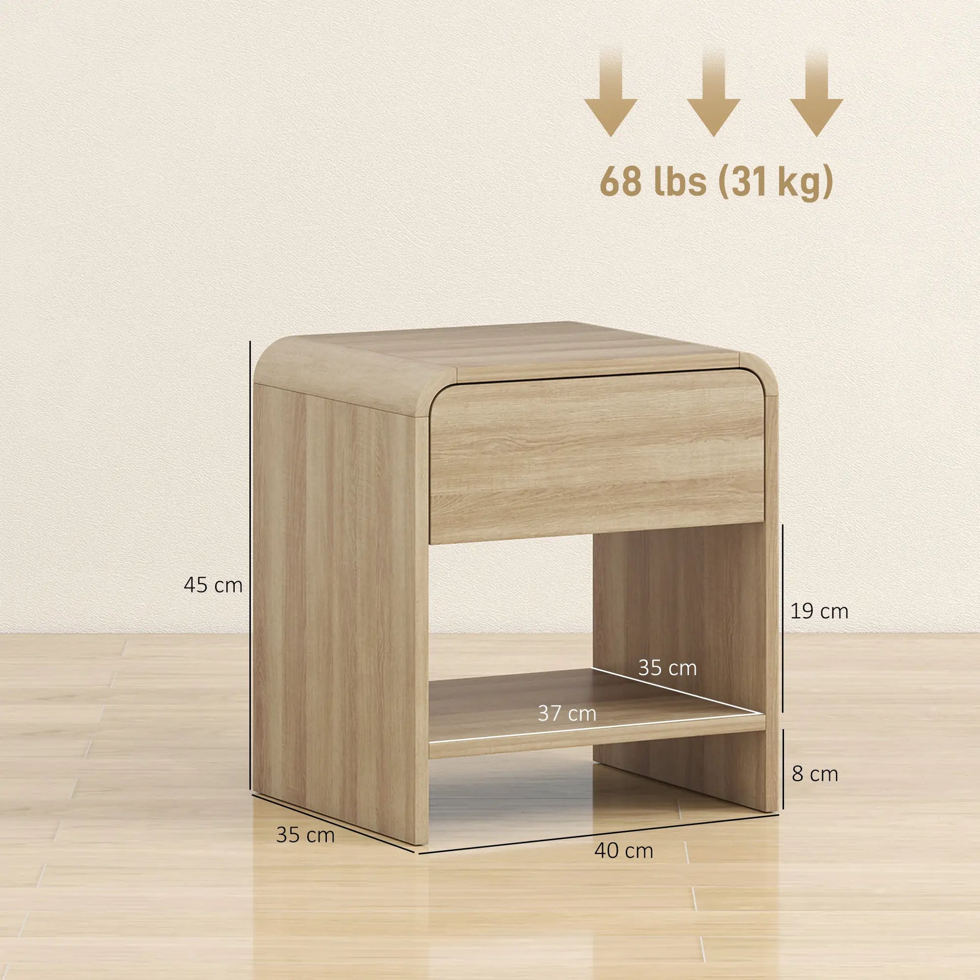 JUEGO DE MESITAS DE NOCHE NORDLY WOOD image 3
