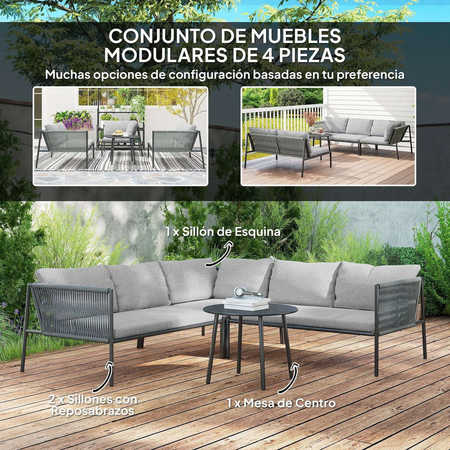 CONJUNTO DE JARDÍN RATÁN MODELO IBIZA image 5