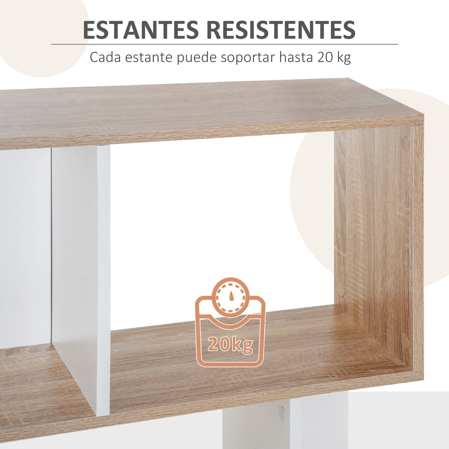 📚 Estantería Diseño S ZIGZAG – 5 Niveles 184 cm